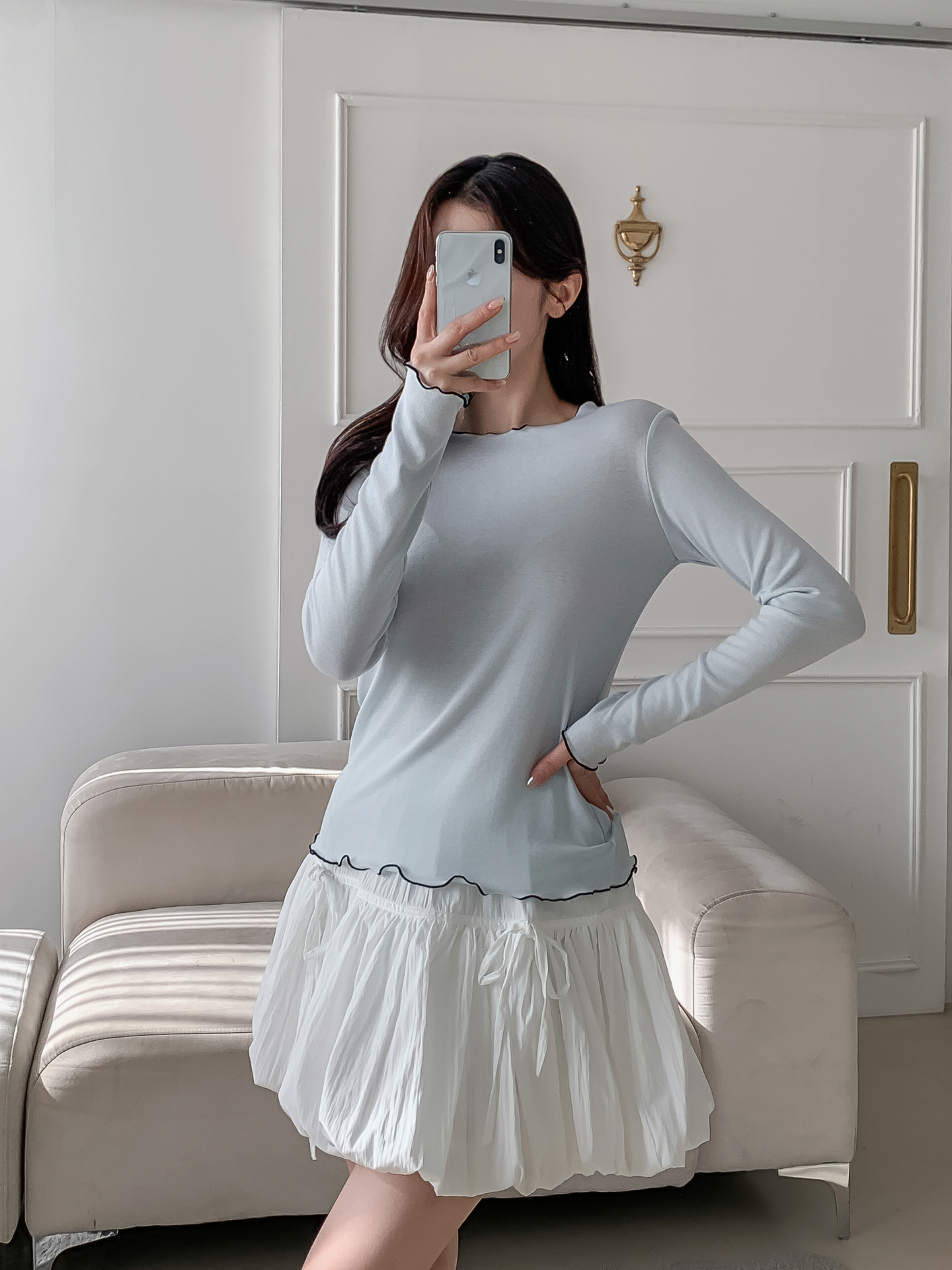 カット長袖無地Tシャツ | 詳細画像21