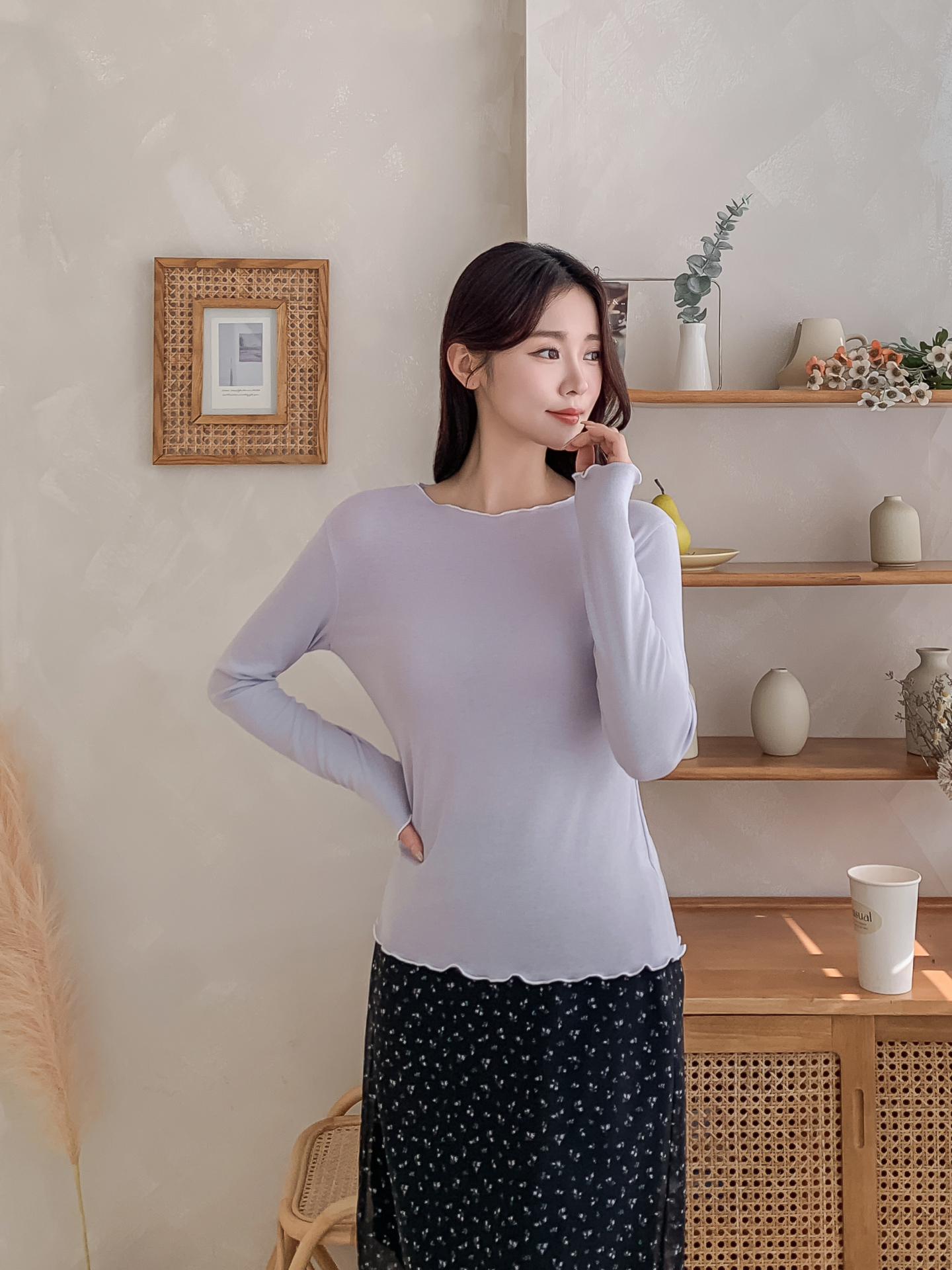 カット長袖無地Tシャツ | 詳細画像25