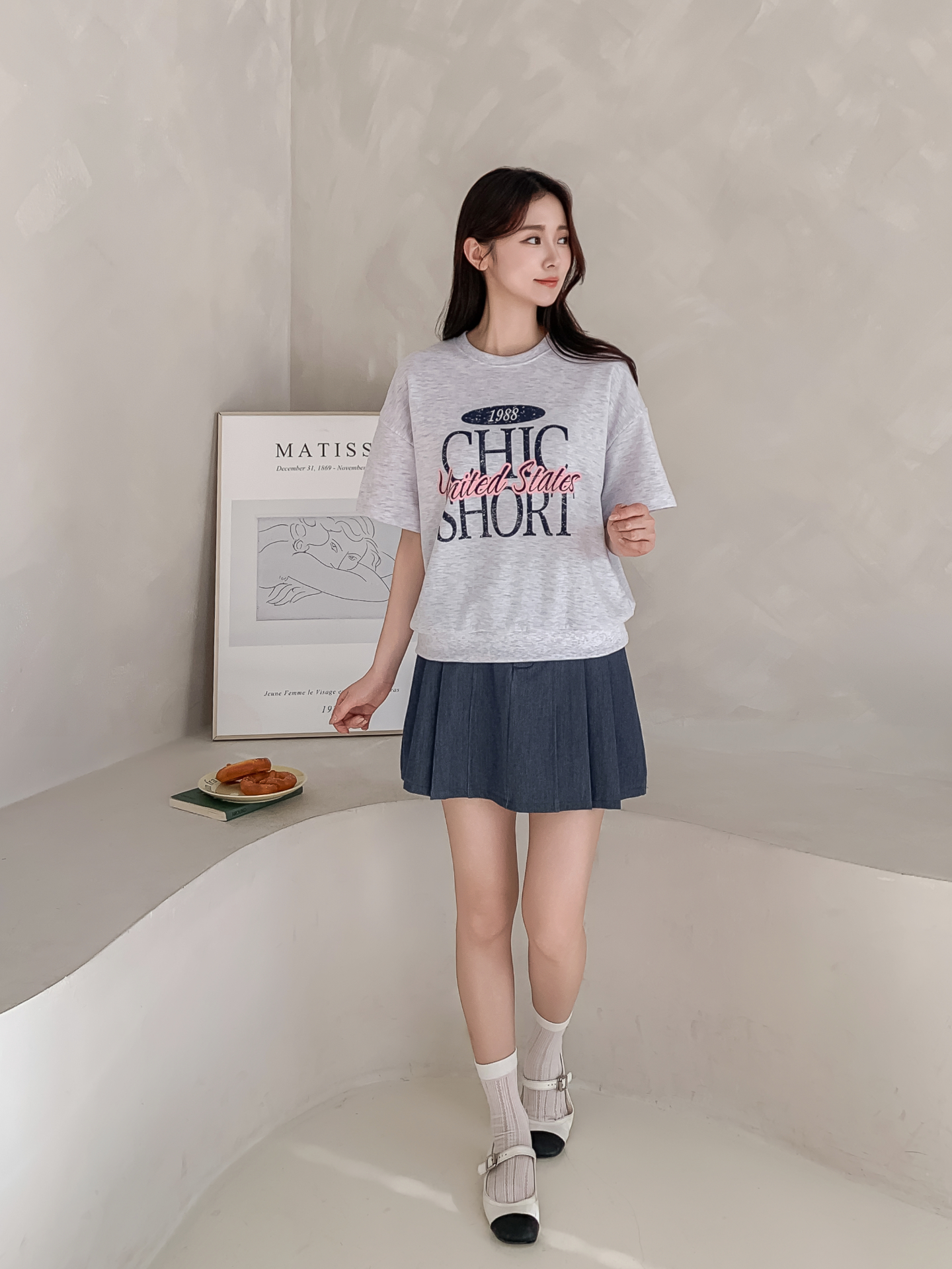 ルーズ半袖プリントスウェット | 詳細画像2