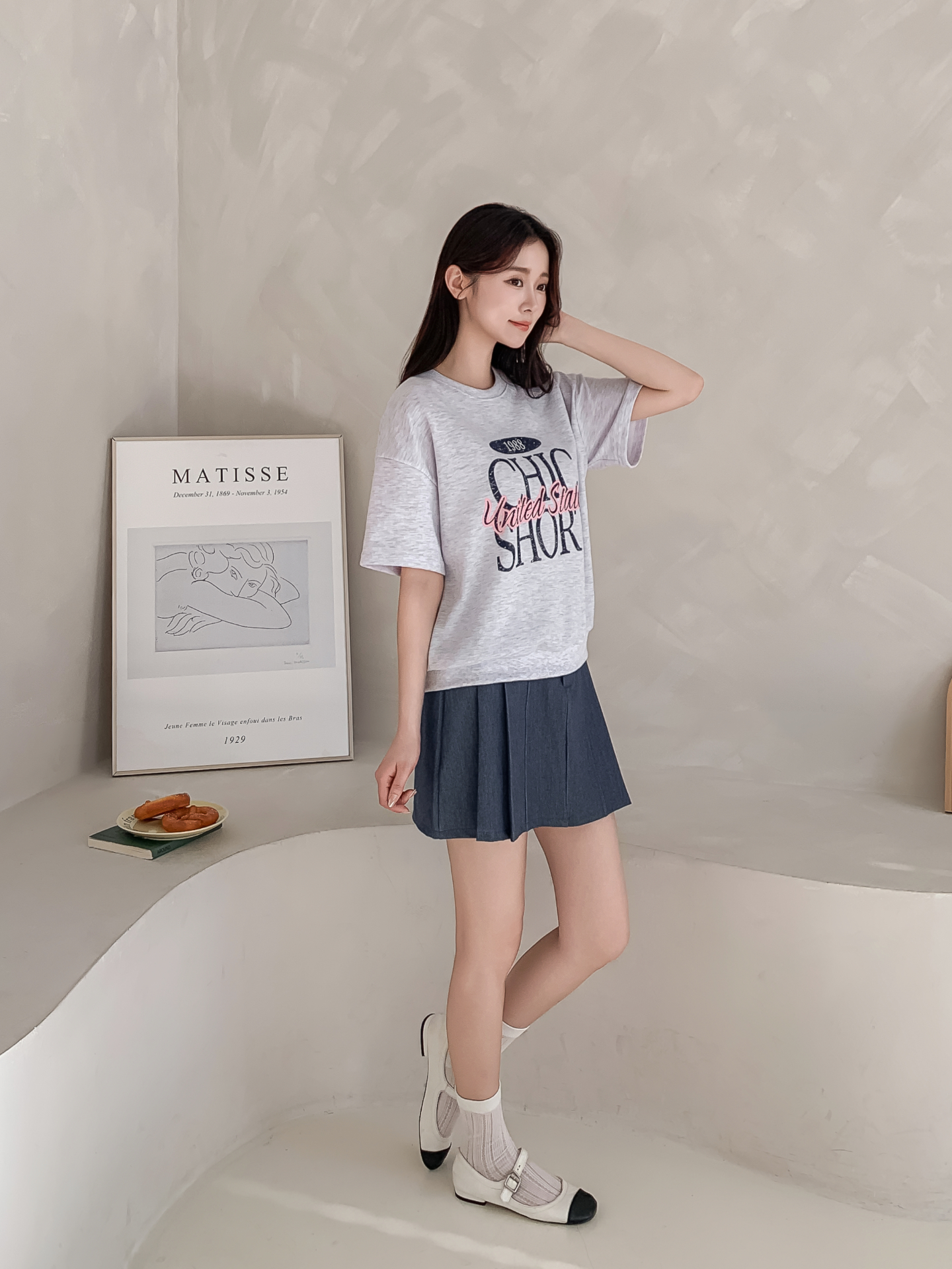 ルーズ半袖プリントスウェット | 詳細画像4