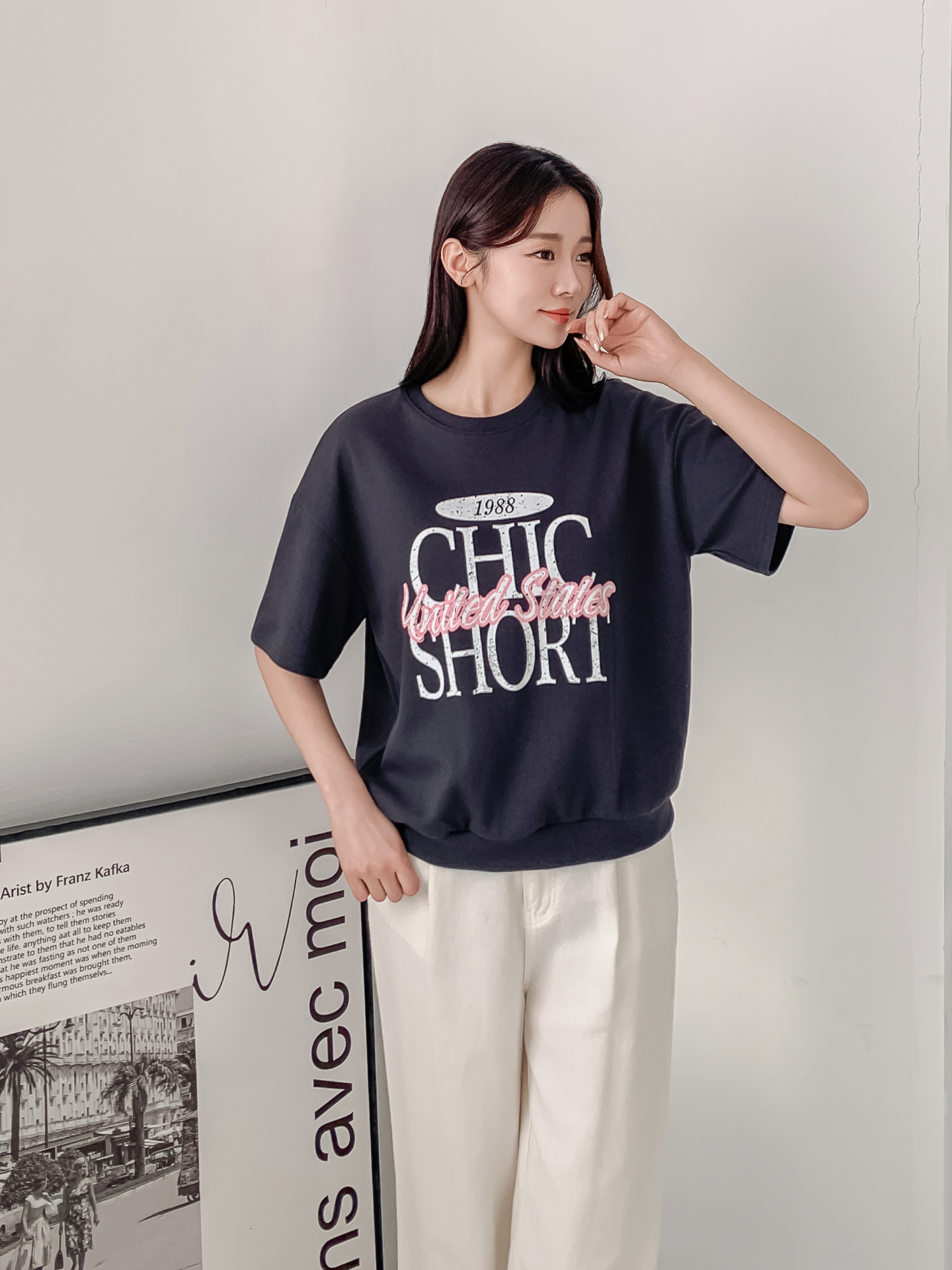 ルーズ半袖プリントスウェット | 詳細画像20