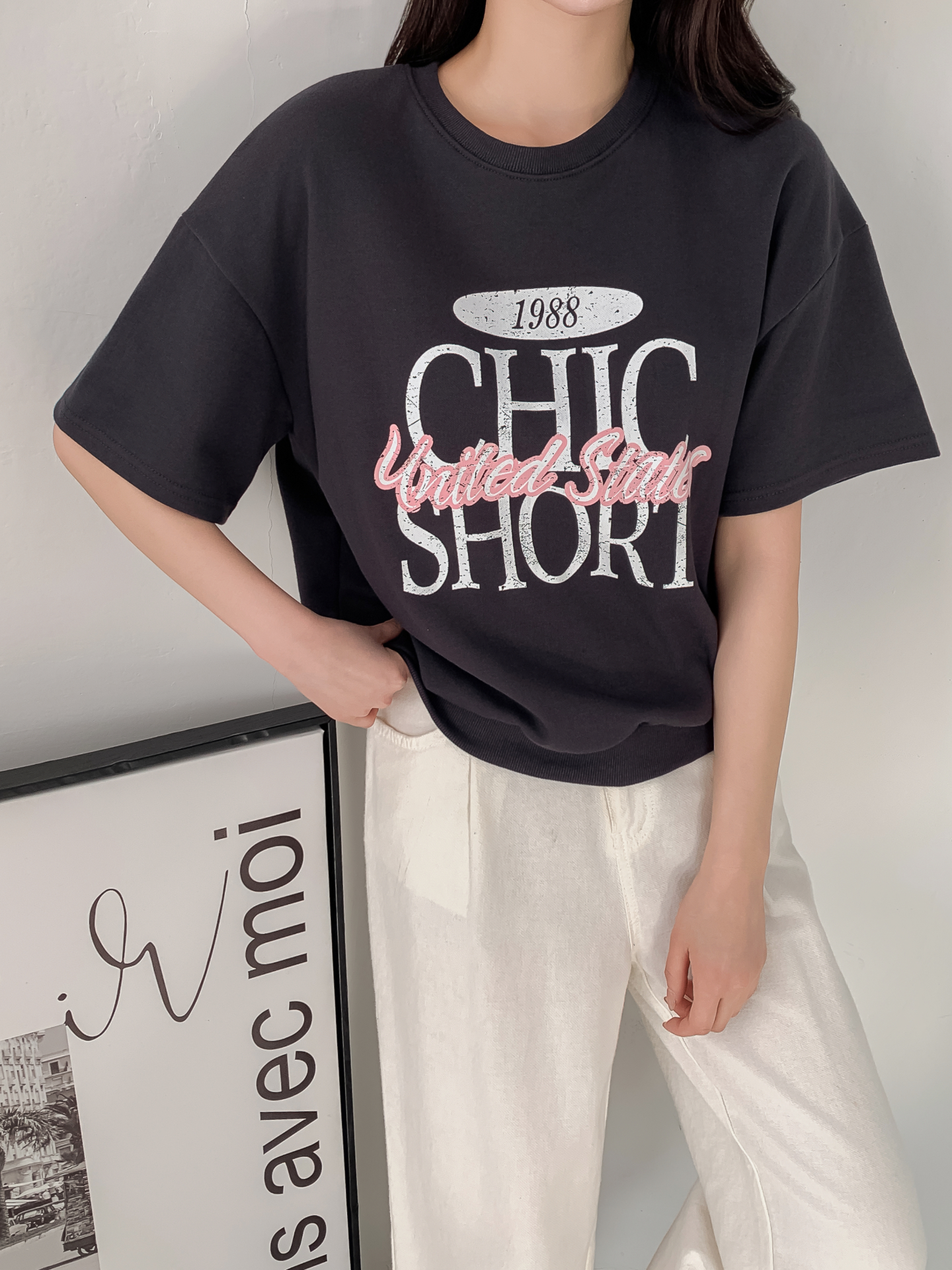 ルーズ半袖プリントスウェット | 詳細画像21