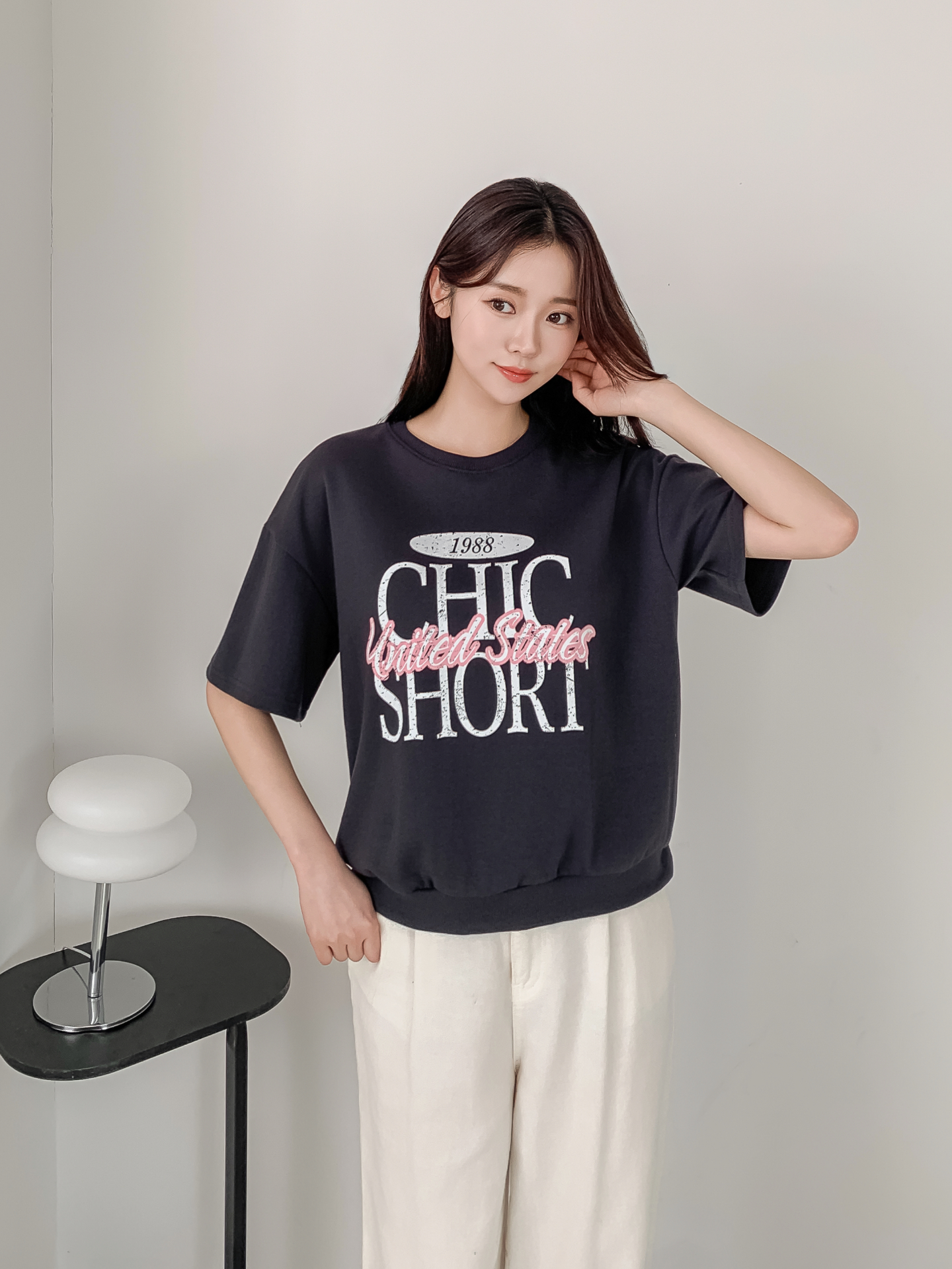 ルーズ半袖プリントスウェット | 詳細画像31