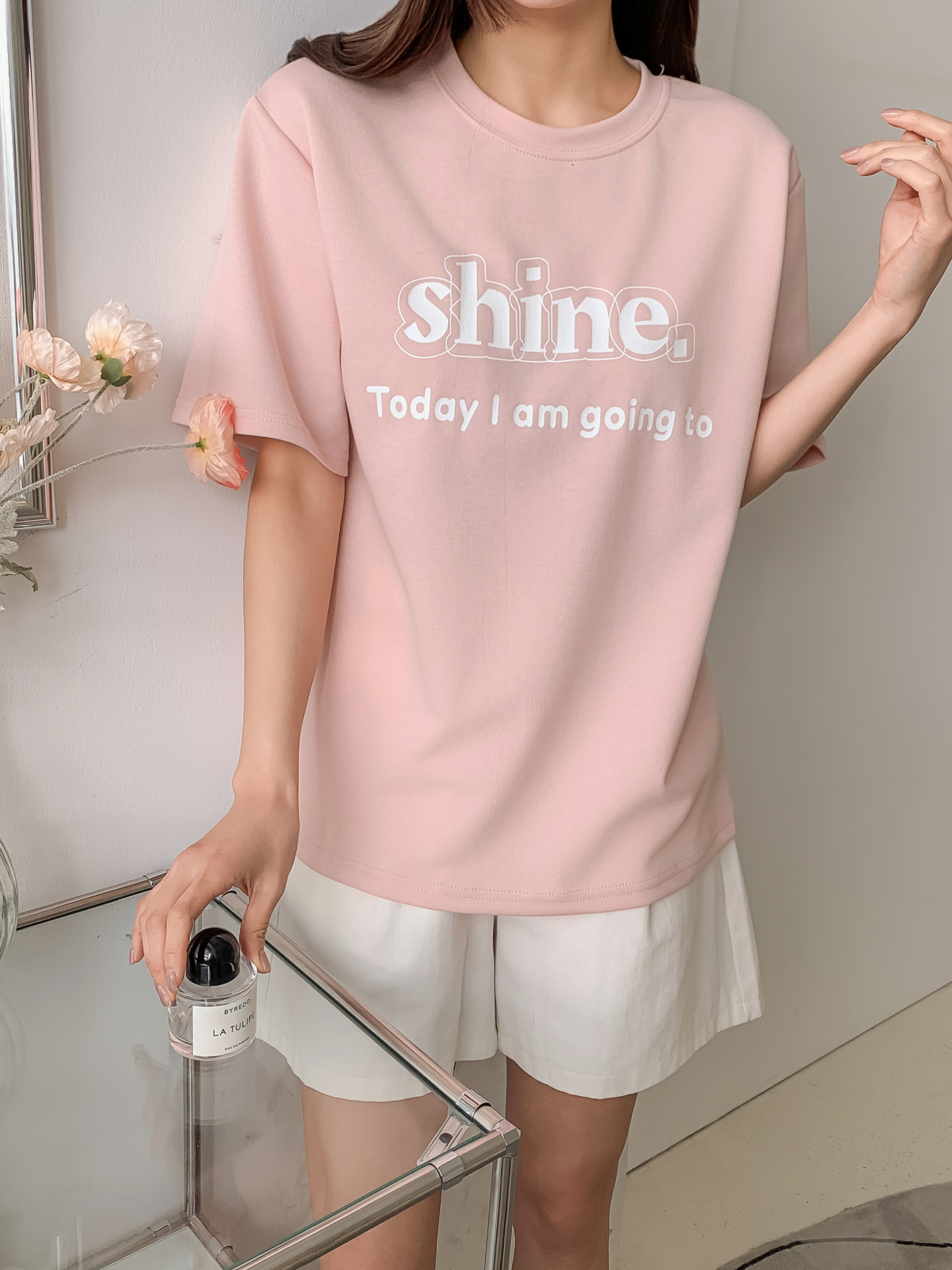 ラウンドネック半袖プリントTシャツ | 詳細画像12