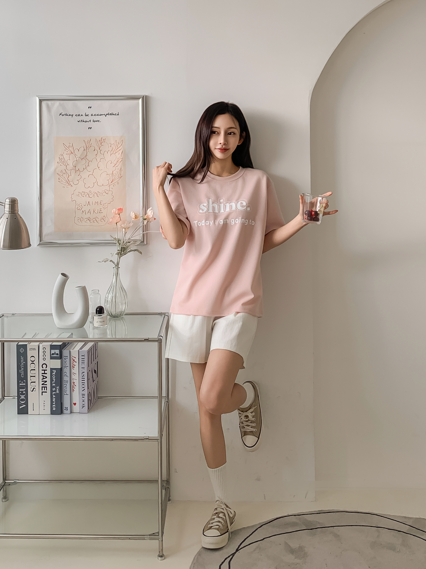 ラウンドネック半袖プリントTシャツ | 詳細画像13