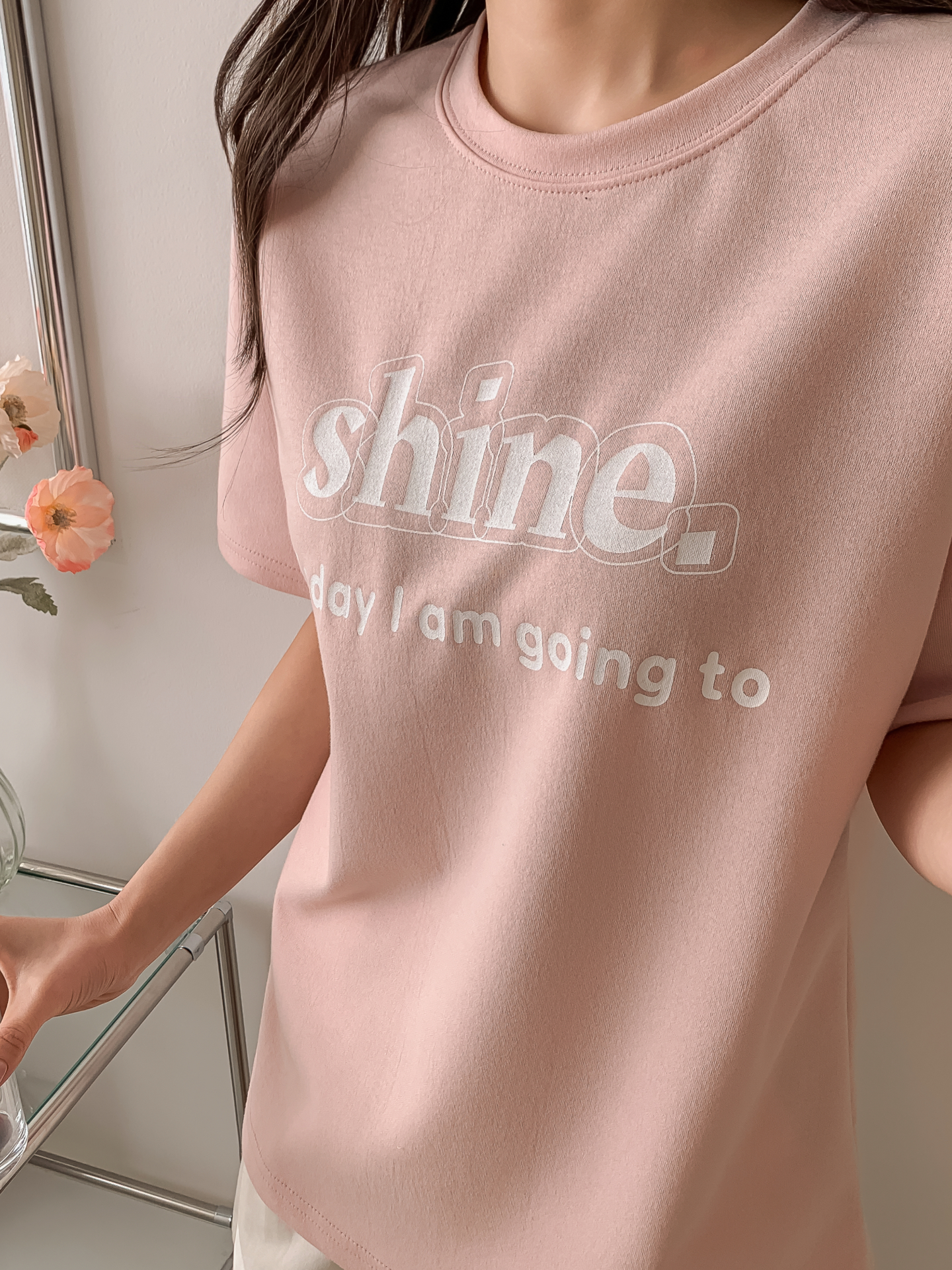 ラウンドネック半袖プリントTシャツ | 詳細画像15