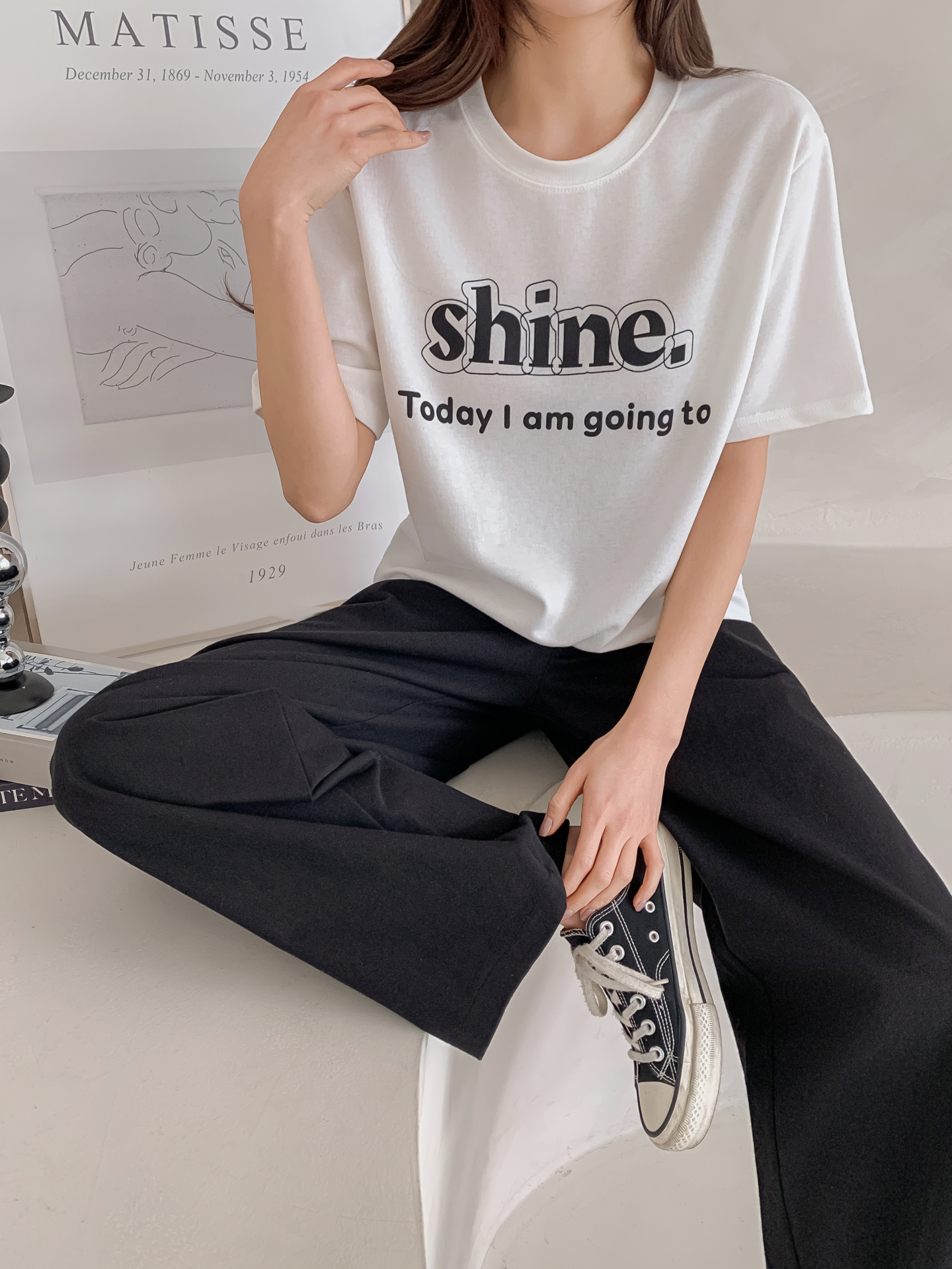 ラウンドネック半袖プリントTシャツ | 詳細画像26