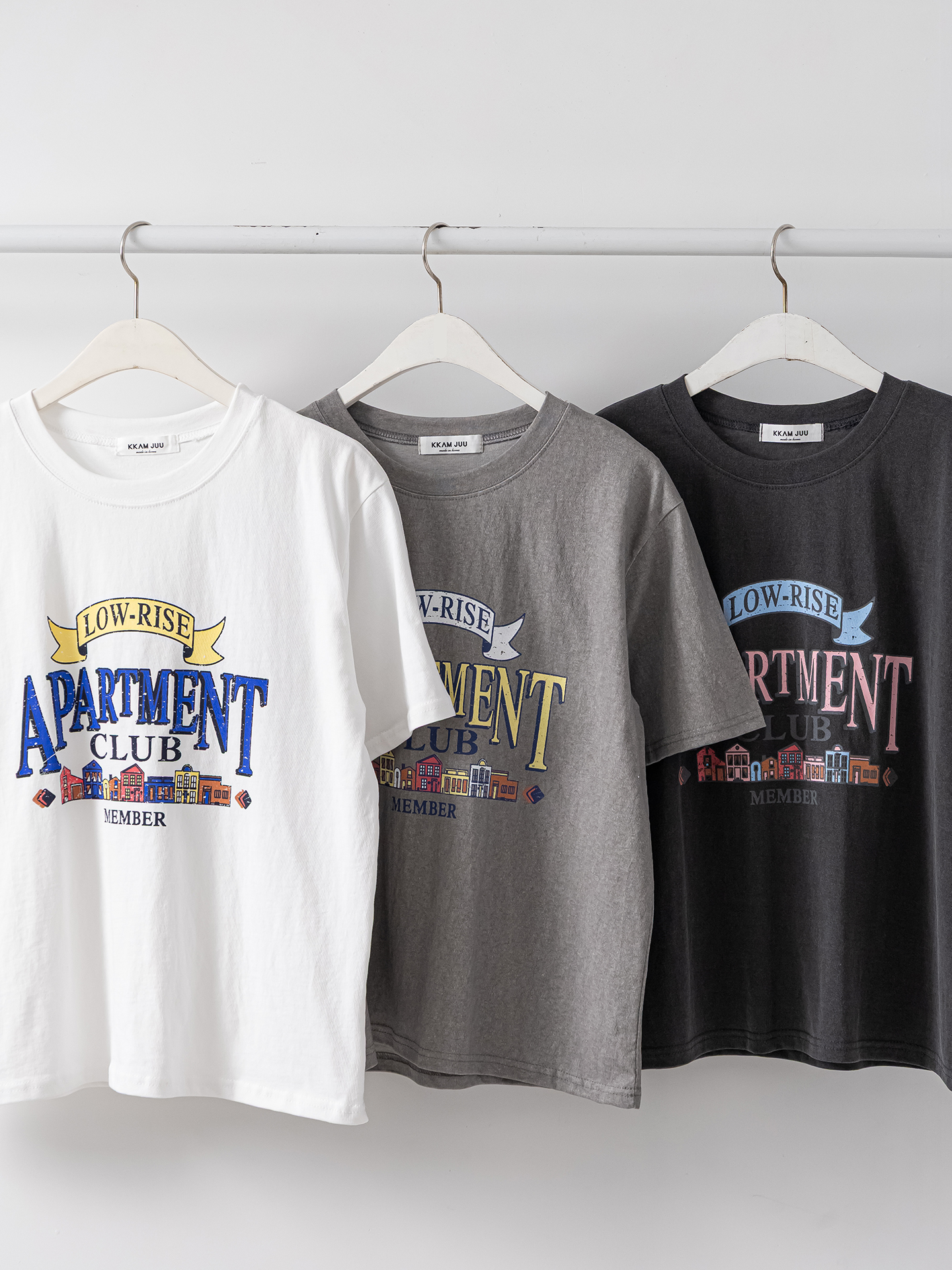 ラウンドネック半袖ハーフプリントTシャツ | 詳細画像38