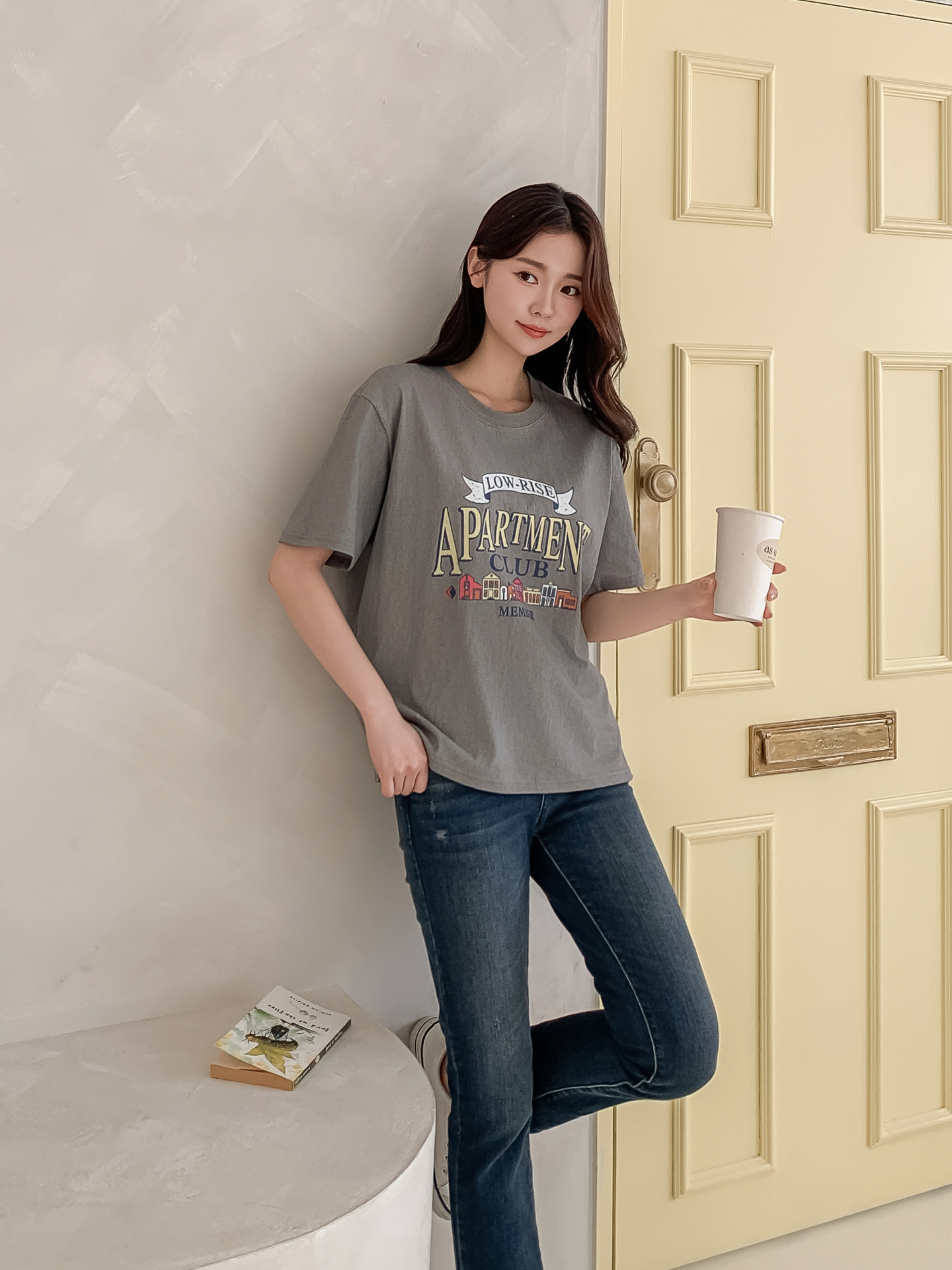 ラウンドネック半袖ハーフプリントTシャツ | 詳細画像20