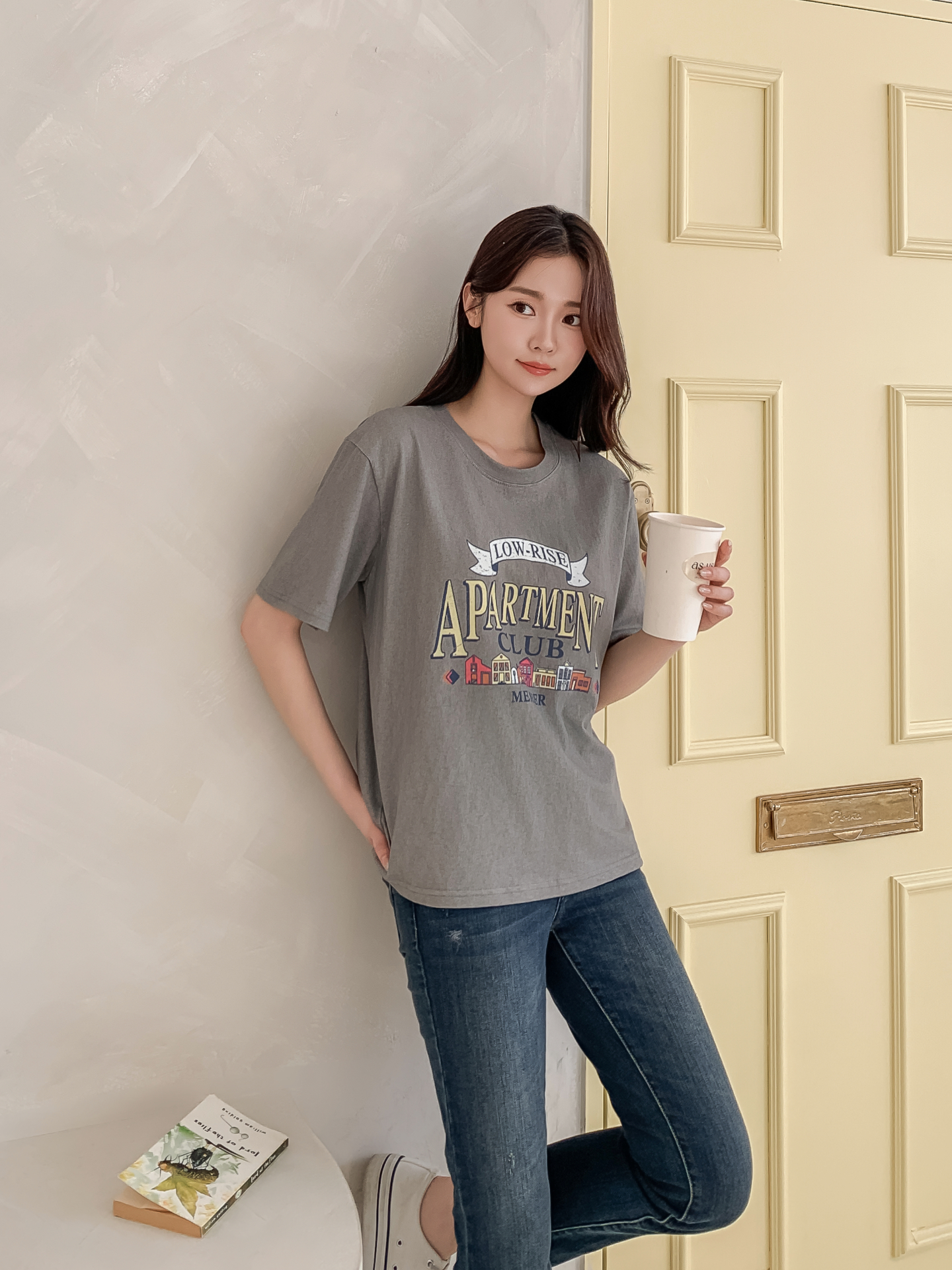 ラウンドネック半袖ハーフプリントTシャツ | 詳細画像21