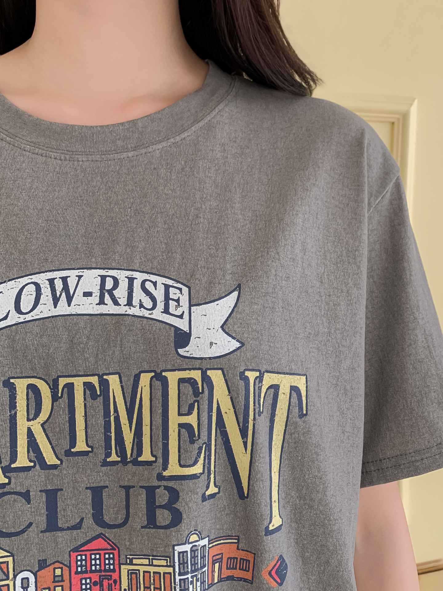 ラウンドネック半袖ハーフプリントTシャツ | 詳細画像23