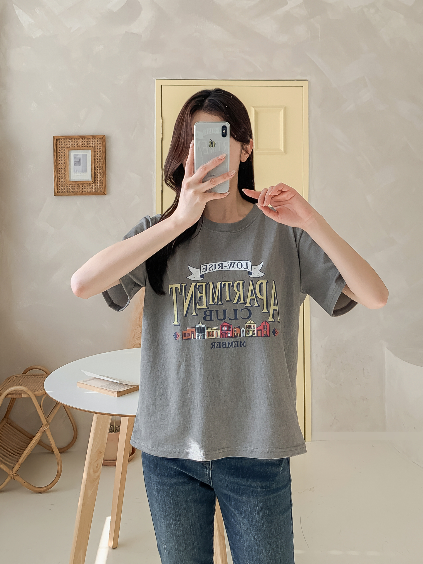 ラウンドネック半袖ハーフプリントTシャツ | 詳細画像36