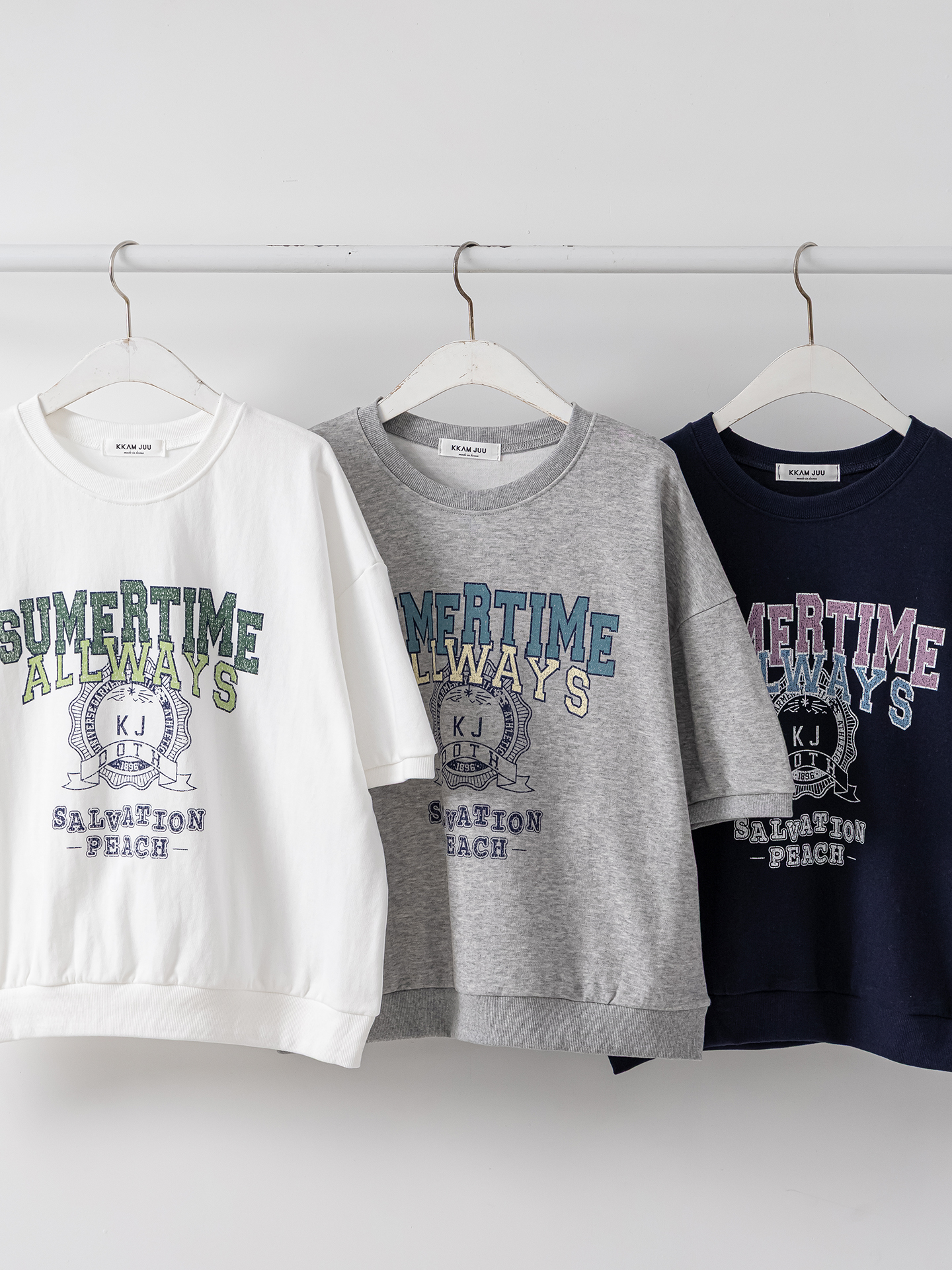 ラウンドネックルーズ半袖ドロップショルダーレタリングスウェット | 詳細画像36