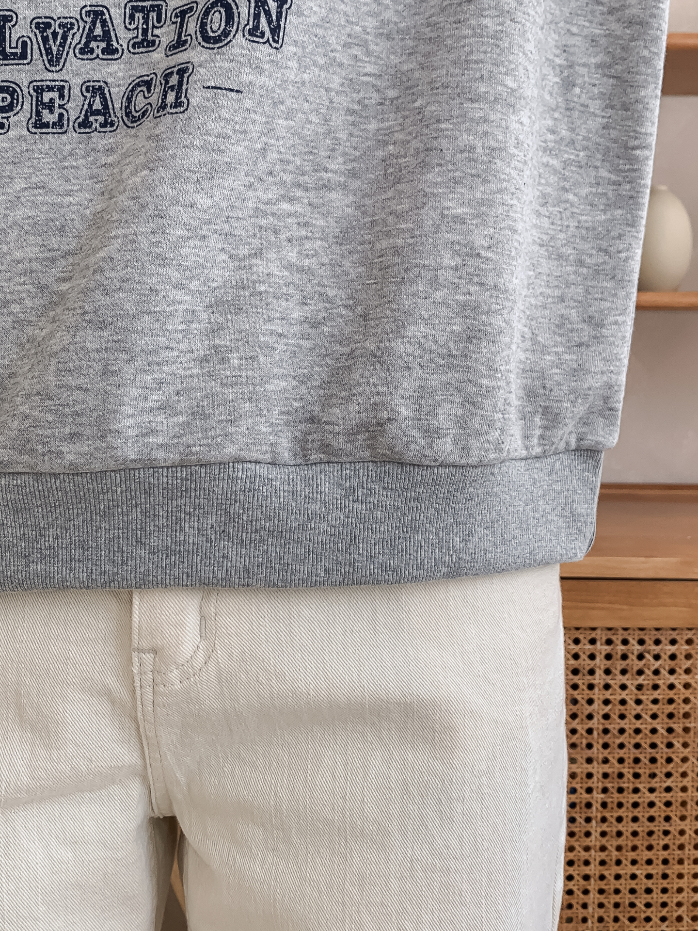 ラウンドネックルーズ半袖ドロップショルダーレタリングスウェット | 詳細画像10