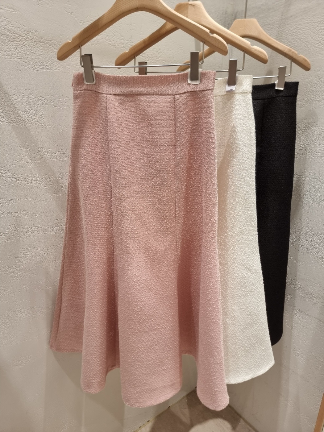 ラインロングビジューボタンフレアAライン無地スカート | 詳細画像18