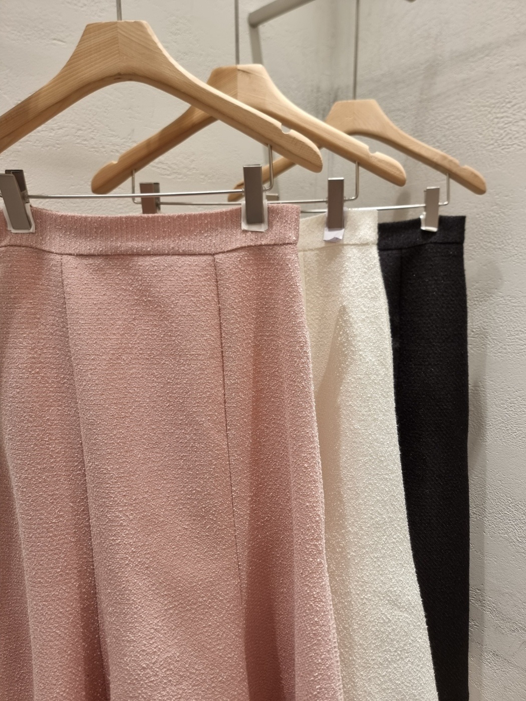 ラインロングビジューボタンフレアAライン無地スカート | 詳細画像19