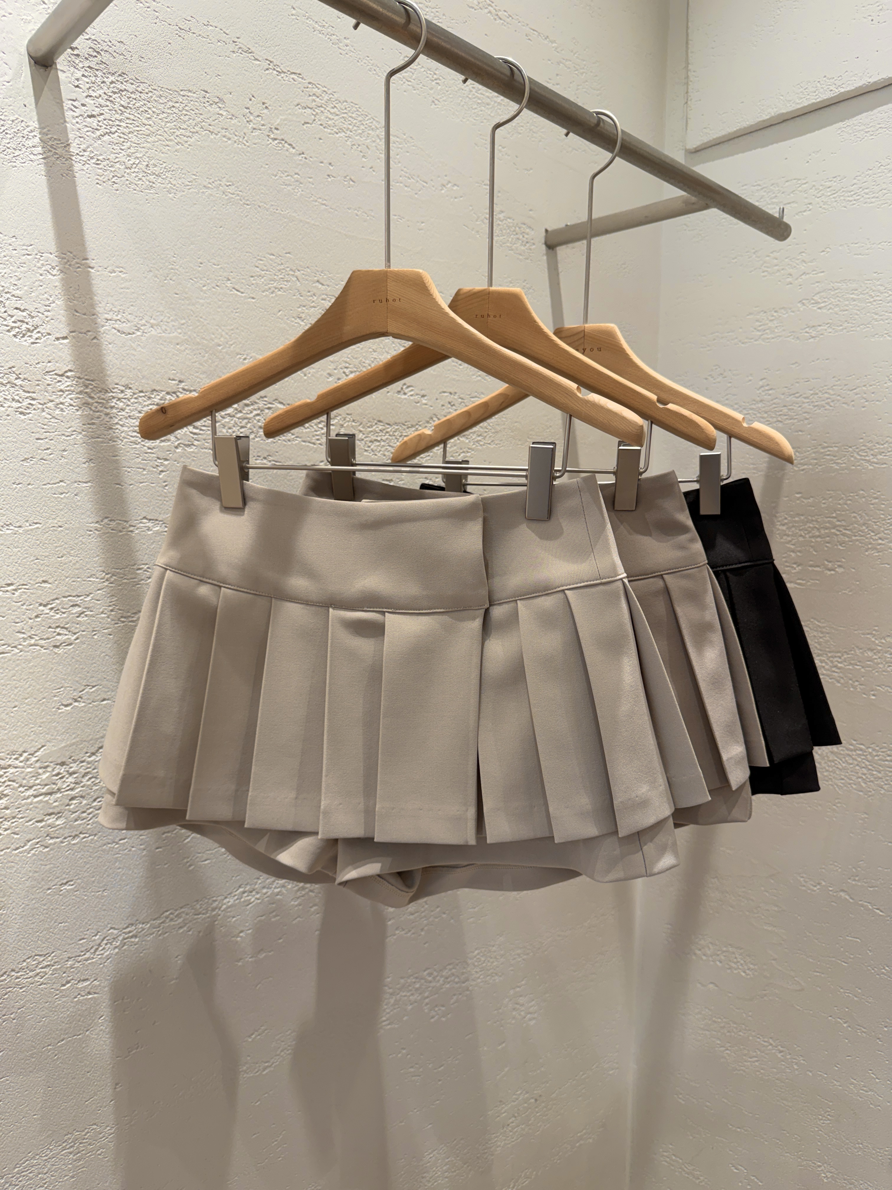 ラッププリーツスナップボタン無地スカートパンツ | 詳細画像21