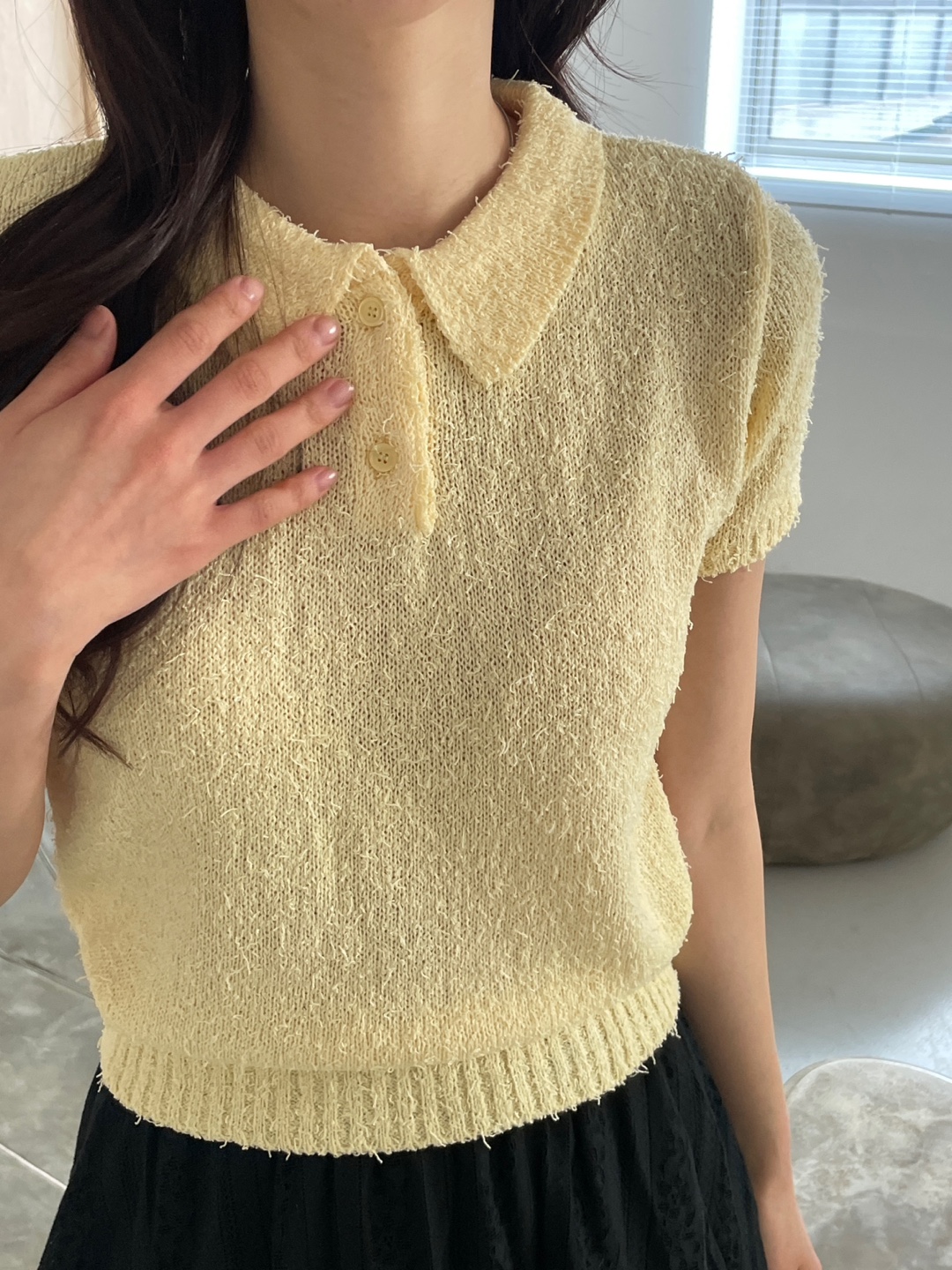 カラーベーシック半袖ニット | 詳細画像7