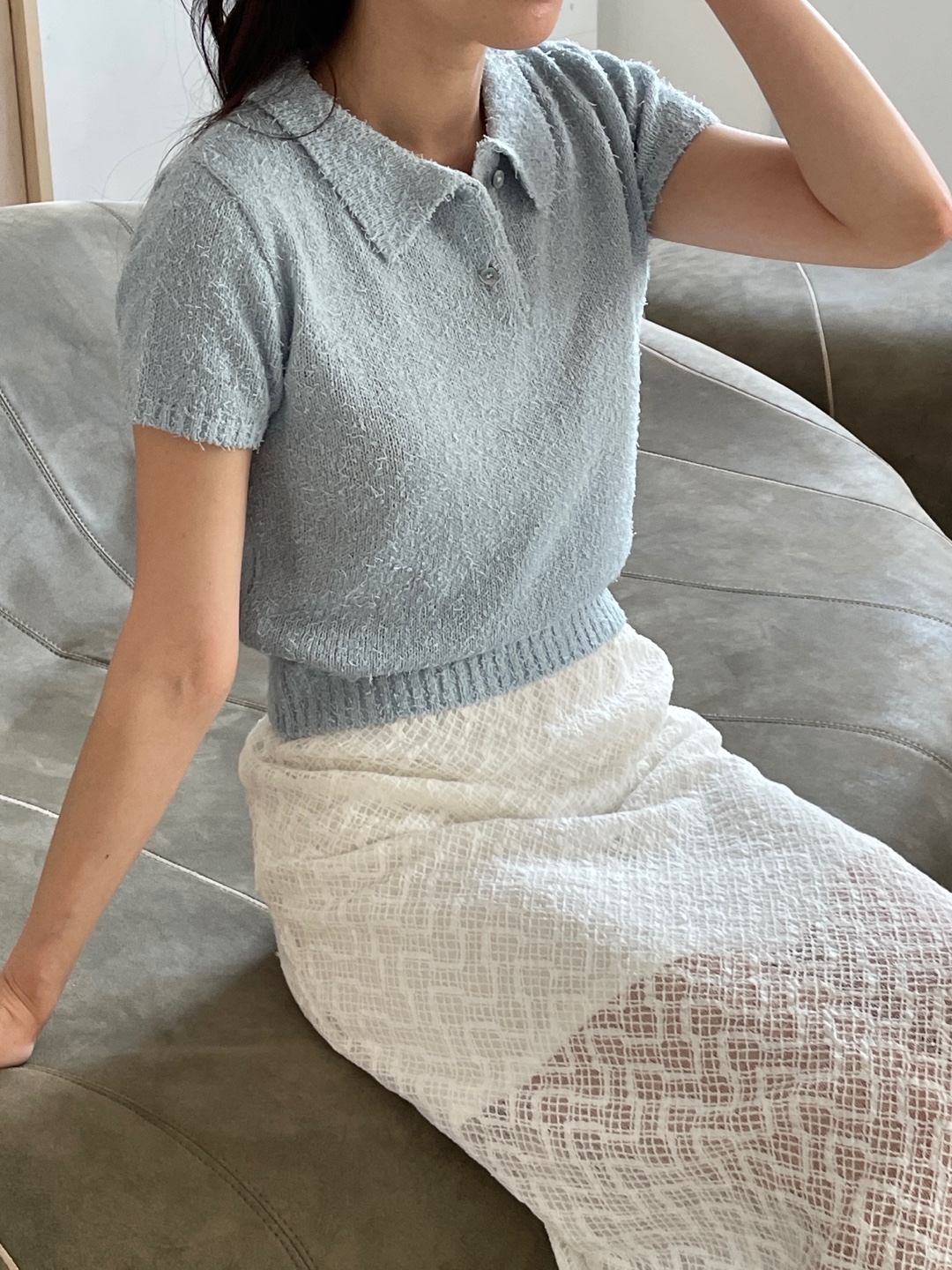 カラーベーシック半袖ニット | 詳細画像3