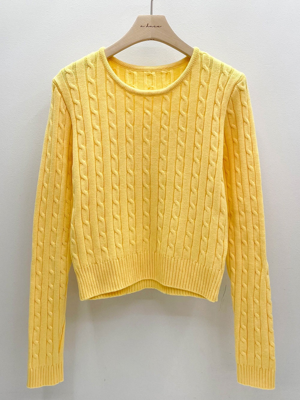 ラウンドネックベーシック長袖ケーブルニット | 詳細画像18