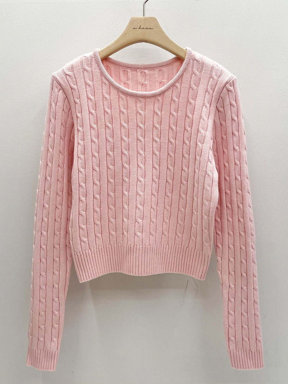 ラウンドネックベーシック長袖ケーブルニット | 詳細画像19