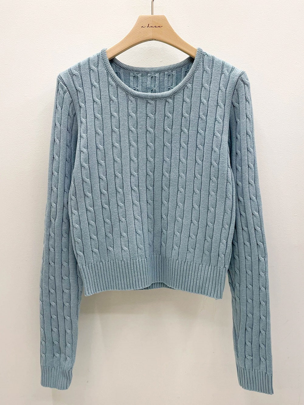 ラウンドネックベーシック長袖ケーブルニット | 詳細画像20