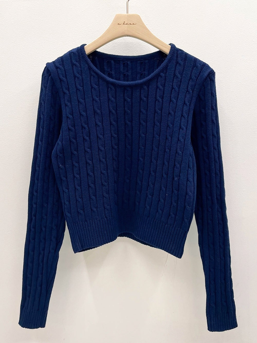 ラウンドネックベーシック長袖ケーブルニット | 詳細画像21