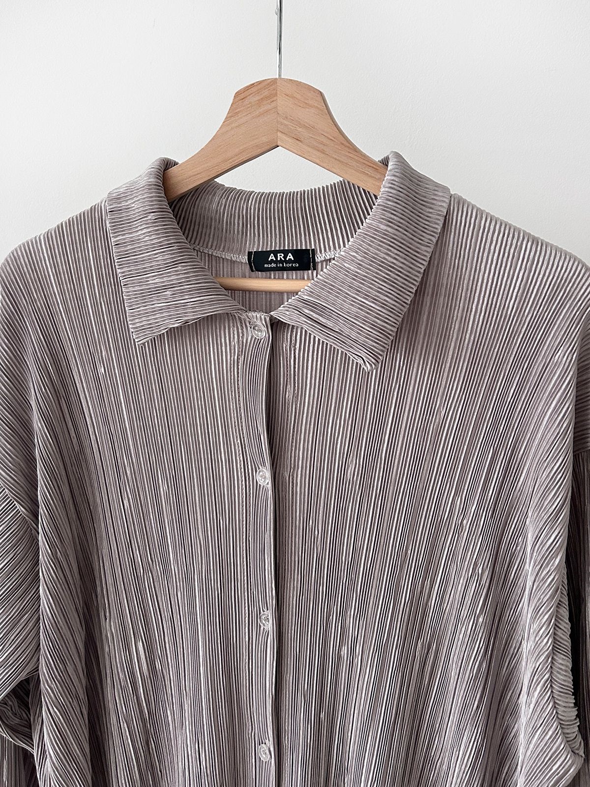 カラーリンクルベーシックウエストゴム長袖ワイドセットアップパンツシャツ | 詳細画像39