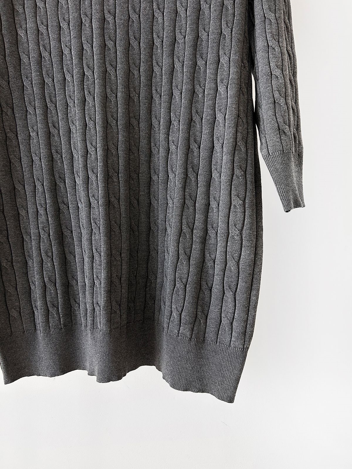 ニットVネックロング長袖ケーブルワンピース | 詳細画像41