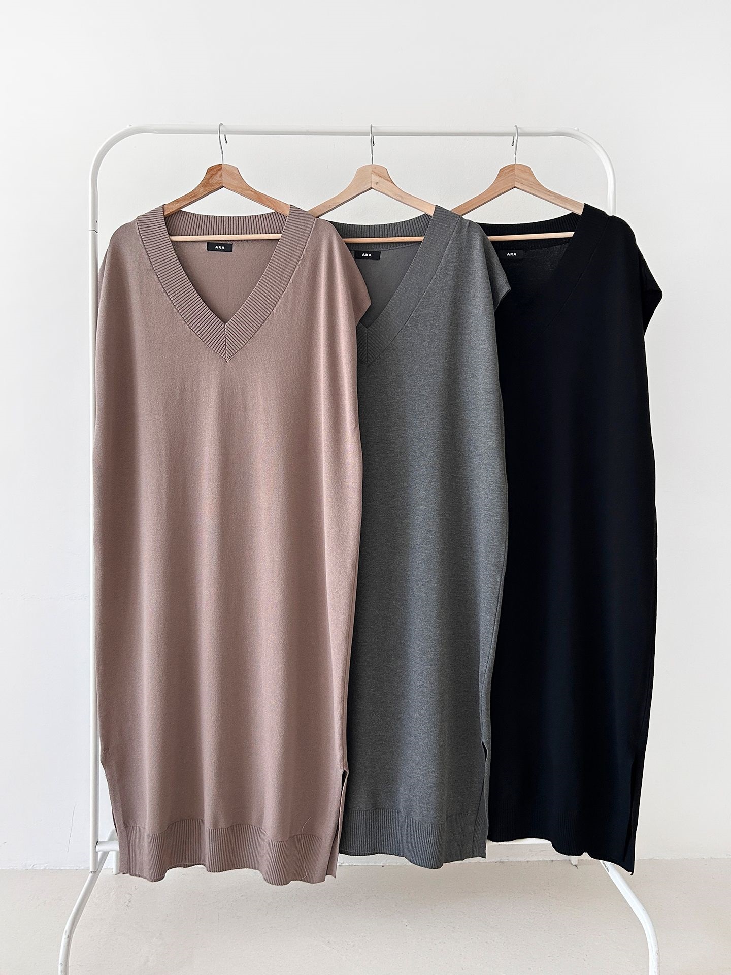 ニットVネックロングワンピース | 詳細画像2