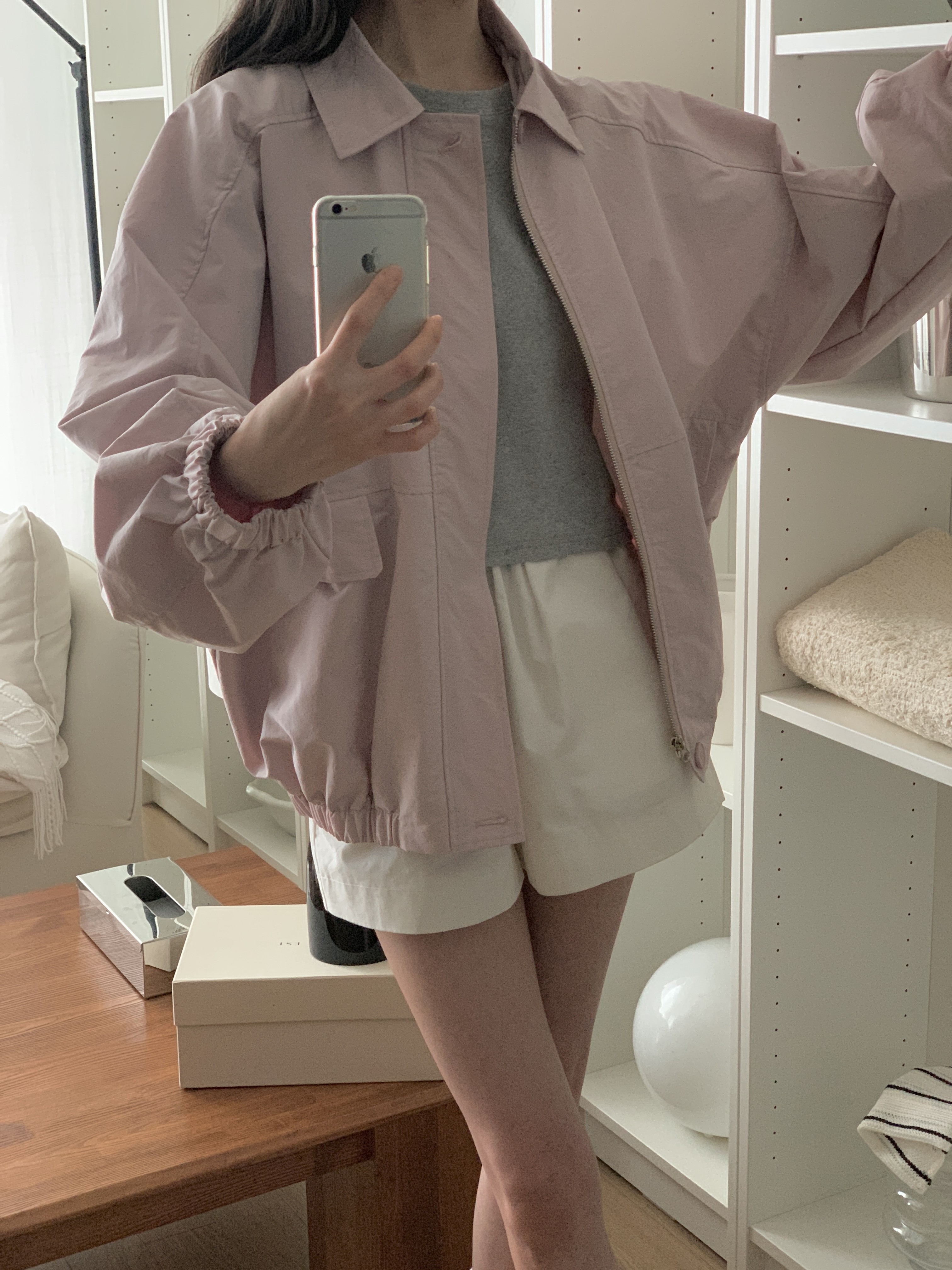 ジップアップカラーポケットショート長袖ジャンパー | 詳細画像6