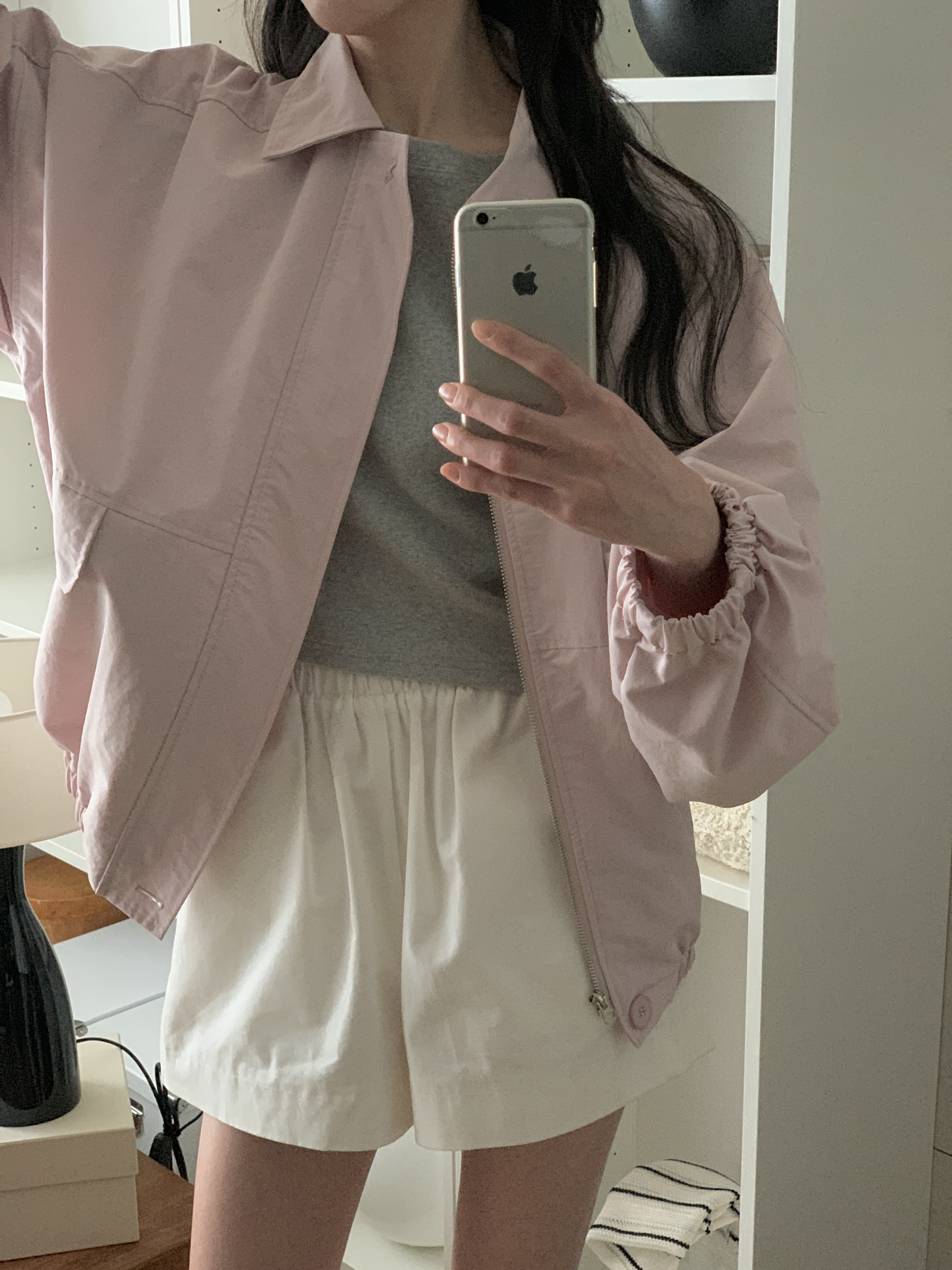 ジップアップカラーポケットショート長袖ジャンパー | 詳細画像7