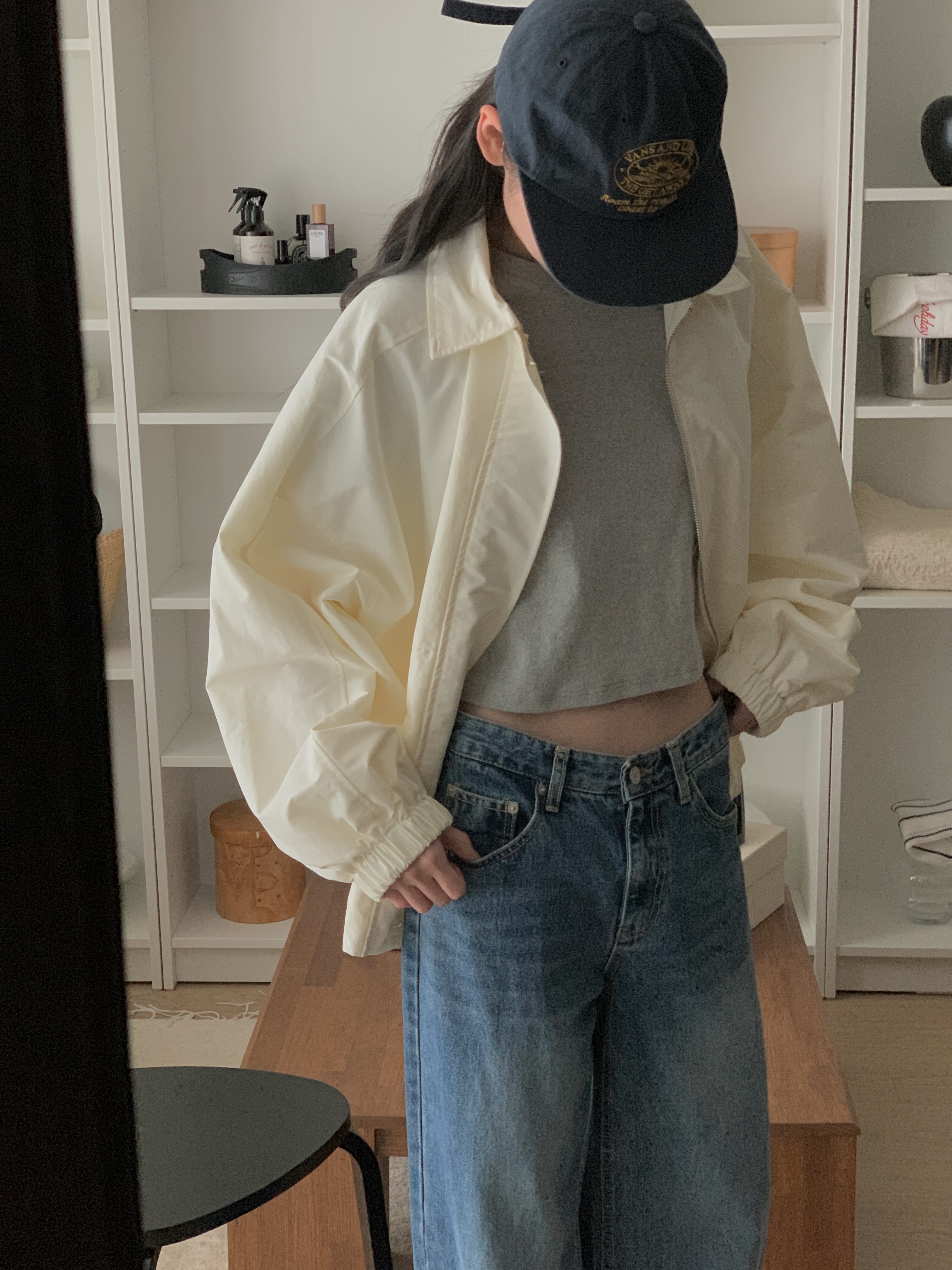 ジップアップカラーポケットショート長袖ジャンパー | 詳細画像10