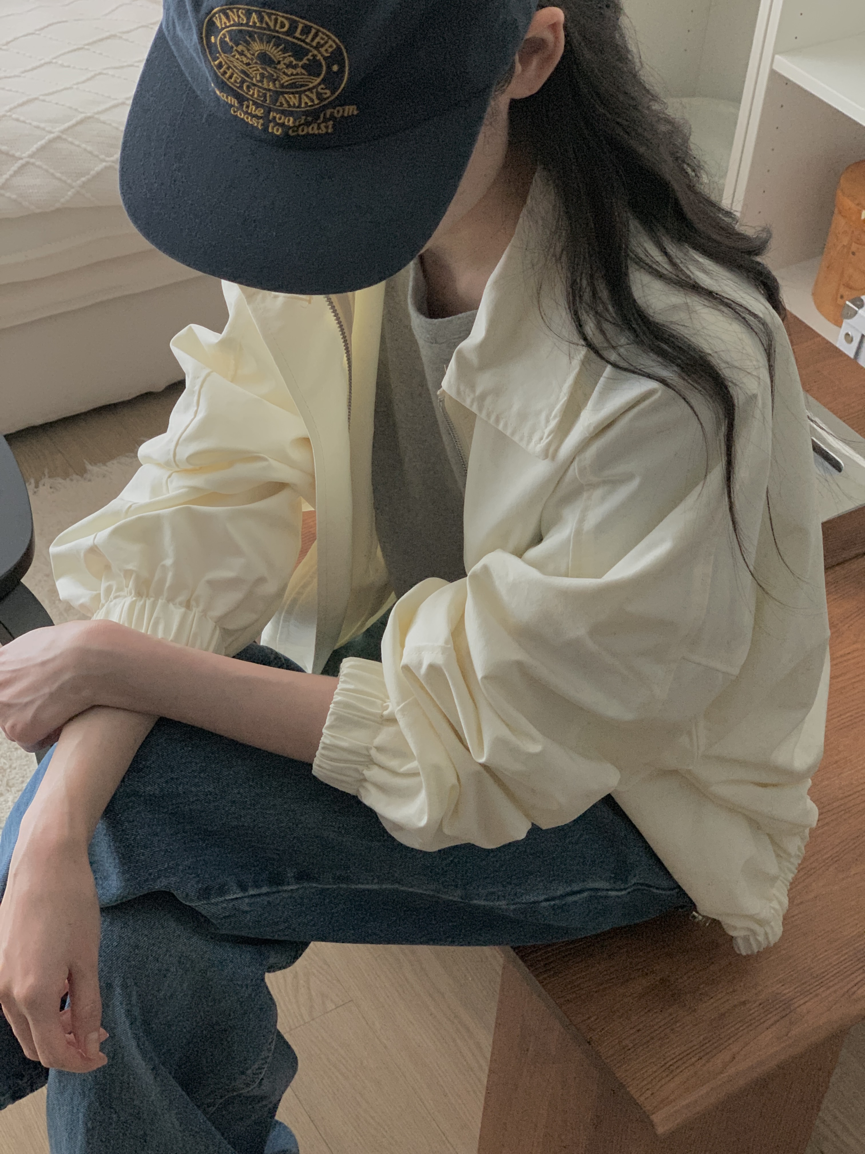 ジップアップカラーポケットショート長袖ジャンパー | 詳細画像12