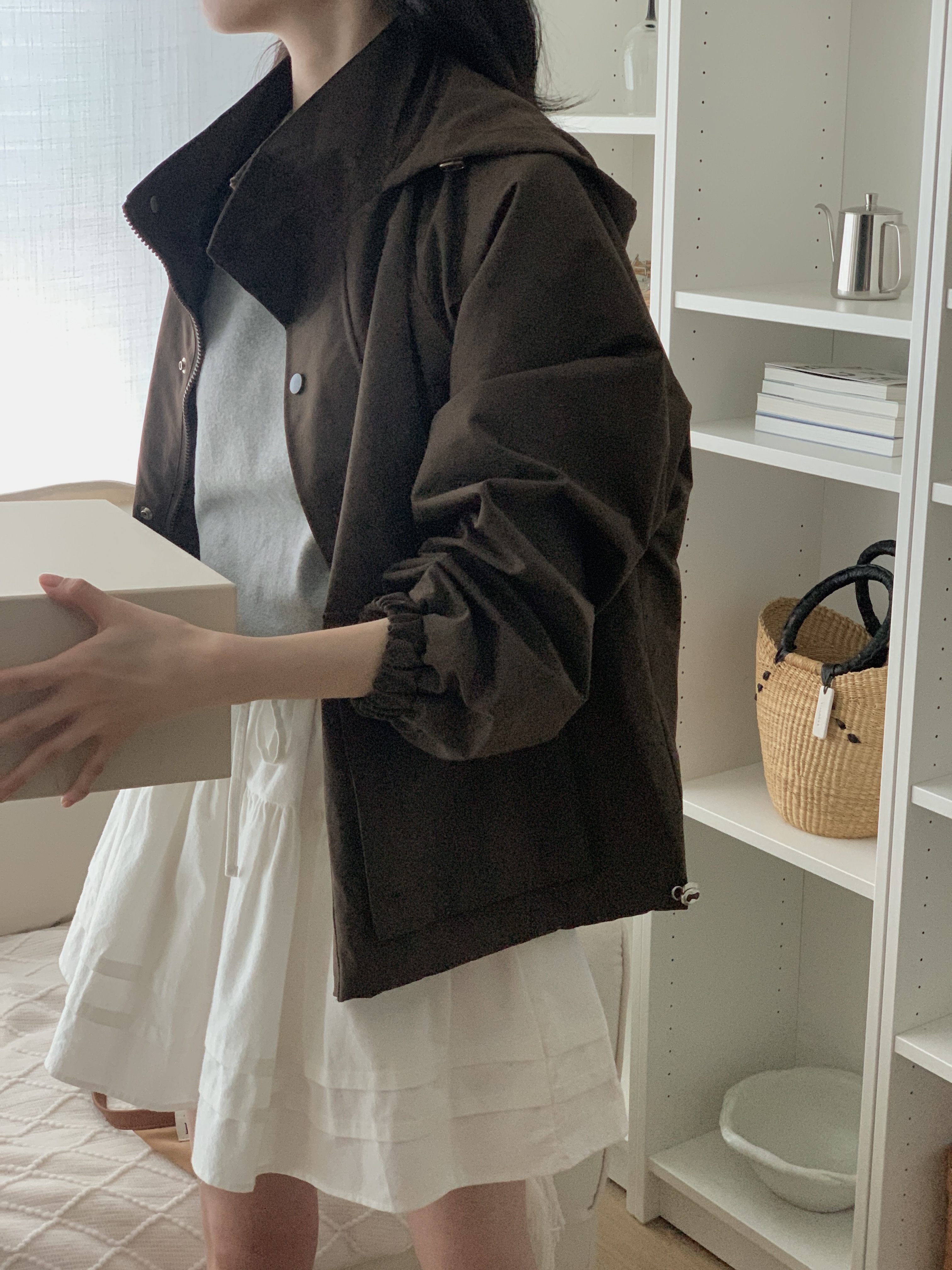 ジップアップポケットショート長袖ジャンパー | 詳細画像5