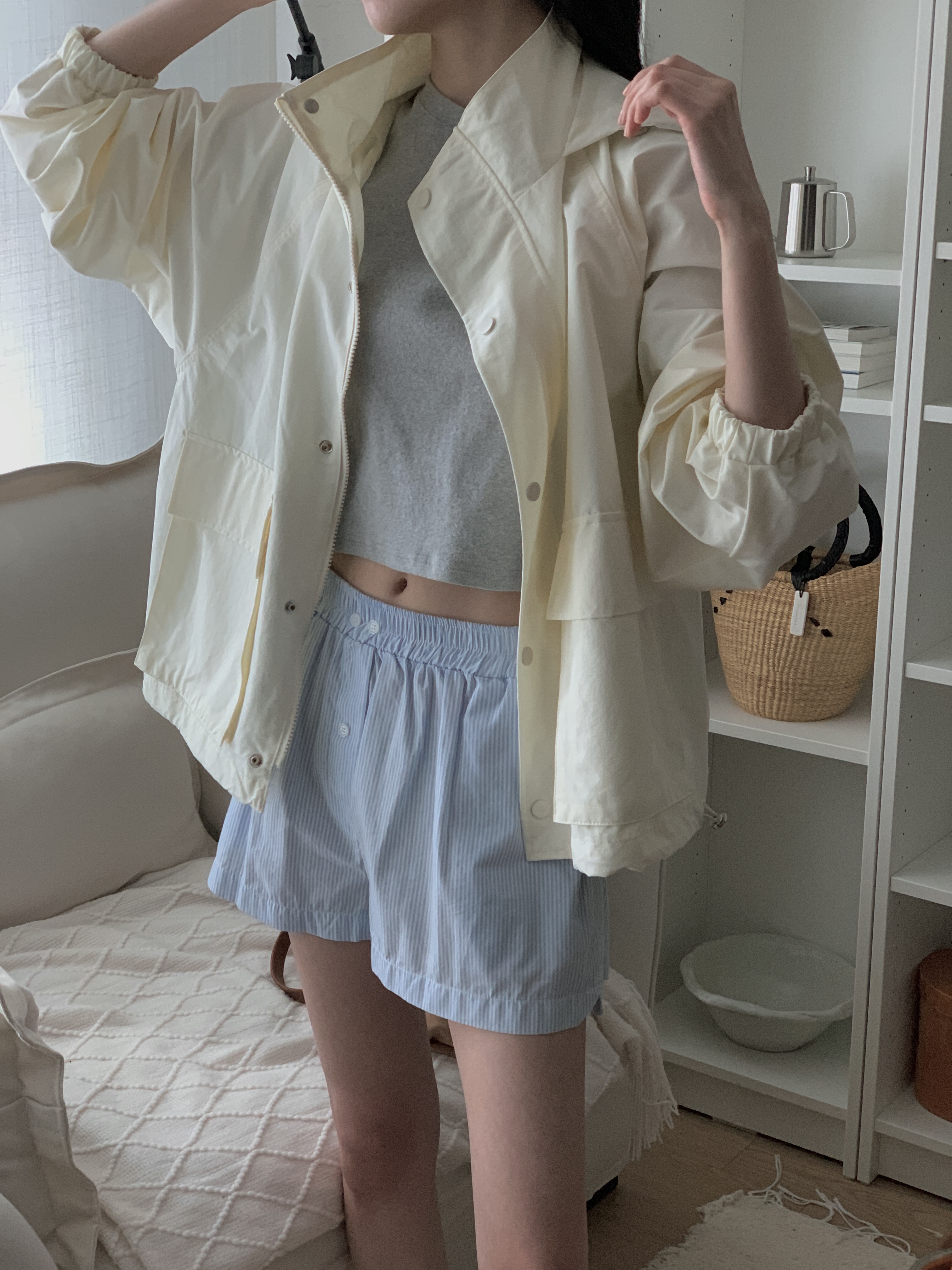 ジップアップポケットショート長袖ジャンパー | 詳細画像11