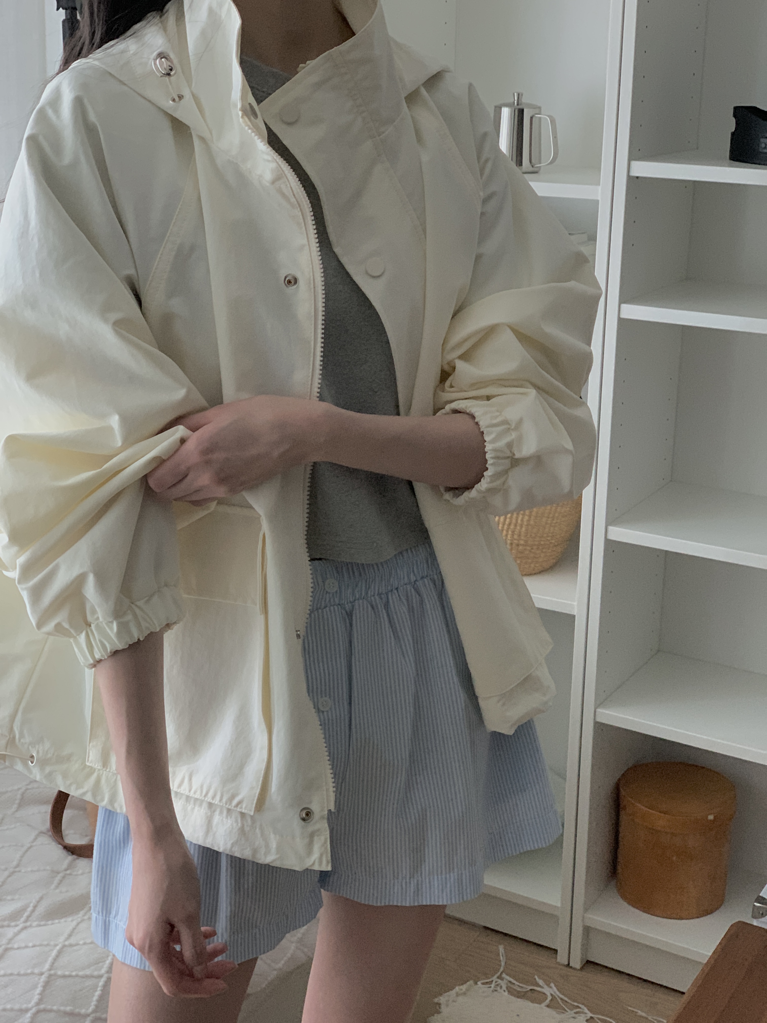 ジップアップポケットショート長袖ジャンパー | 詳細画像12