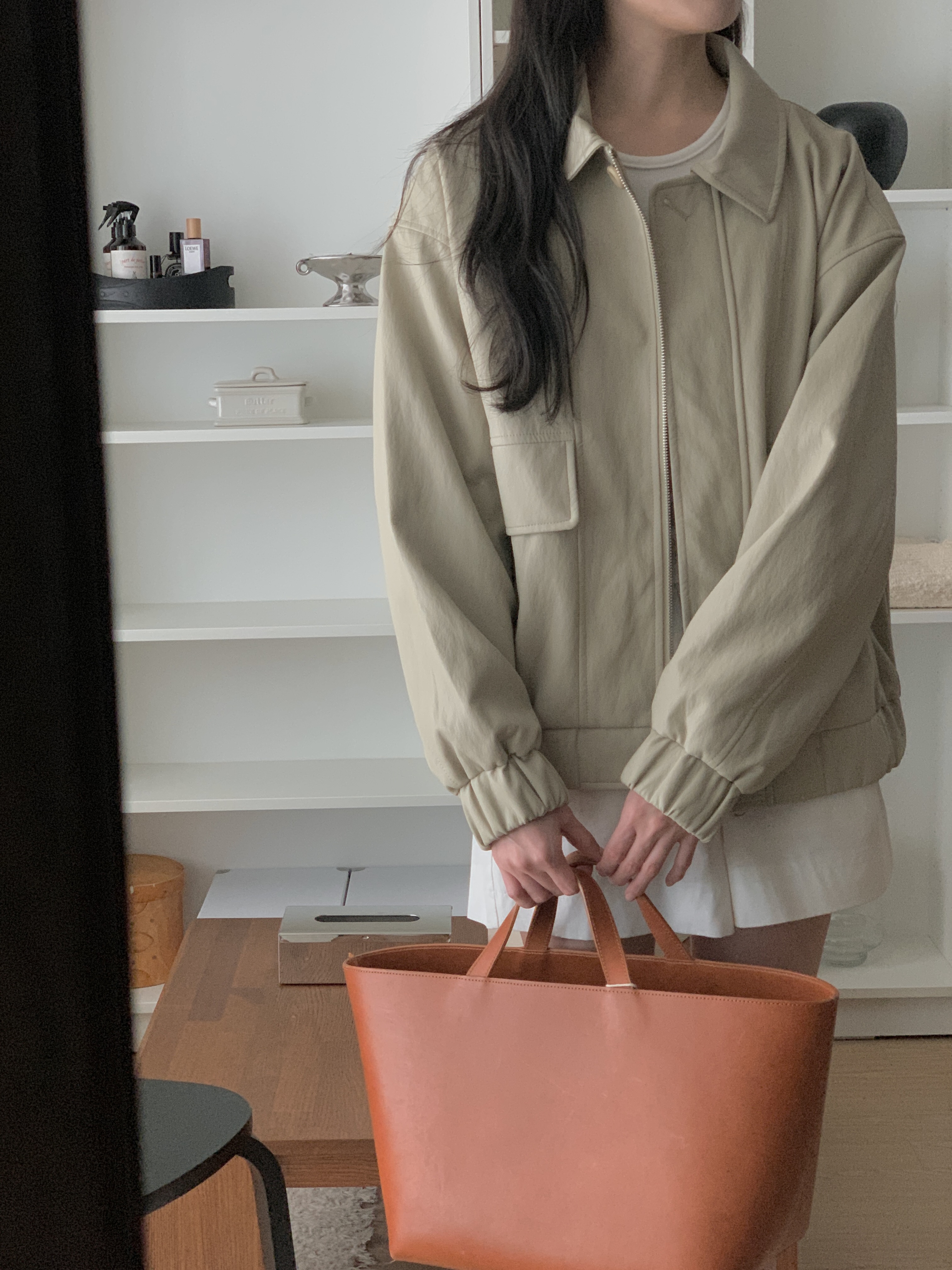 ジップアップカラーポケットショート長袖ジャンパー | 詳細画像12