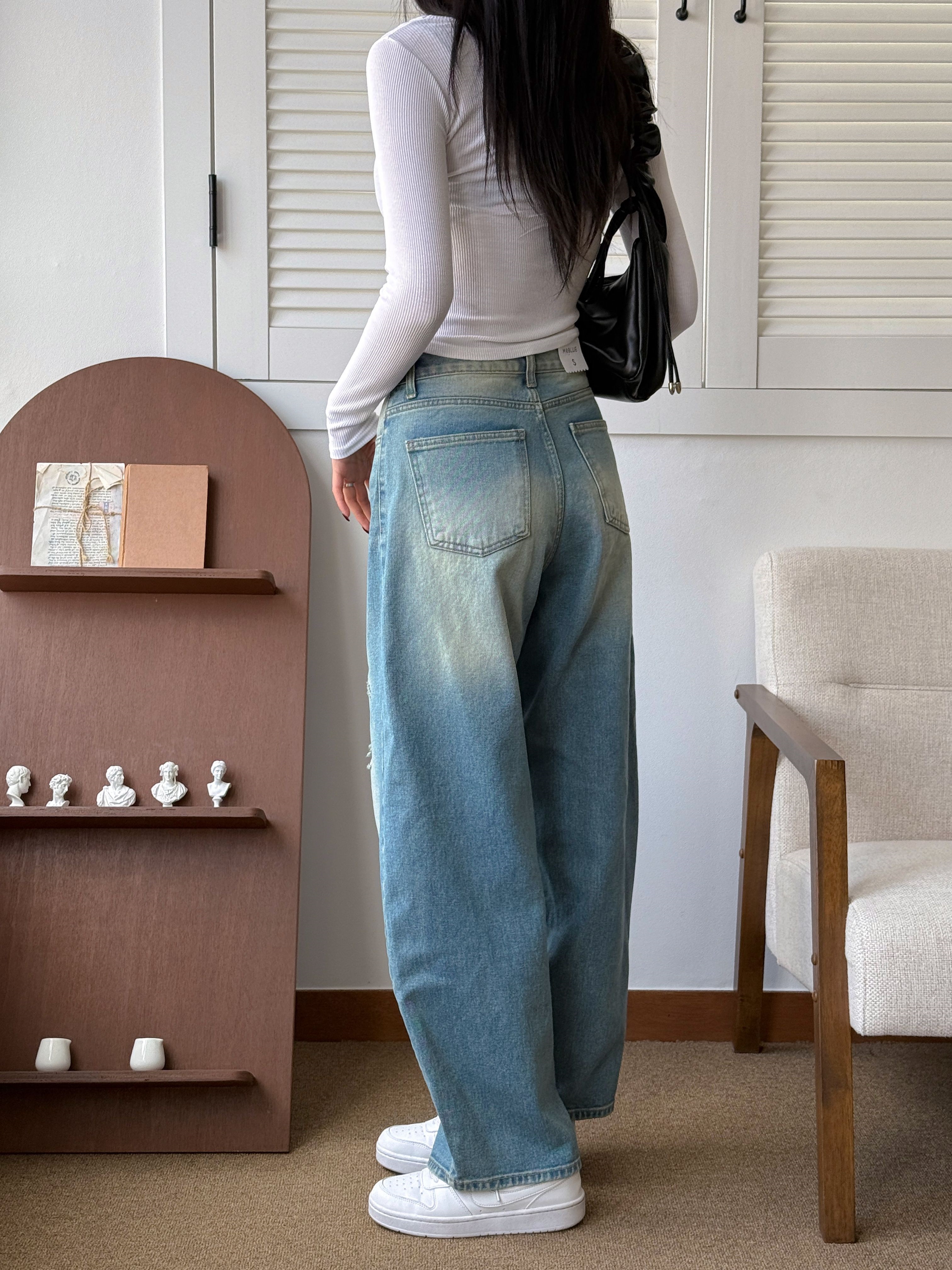 ウォッシングダメージワイドデニムパンツ | 詳細画像8