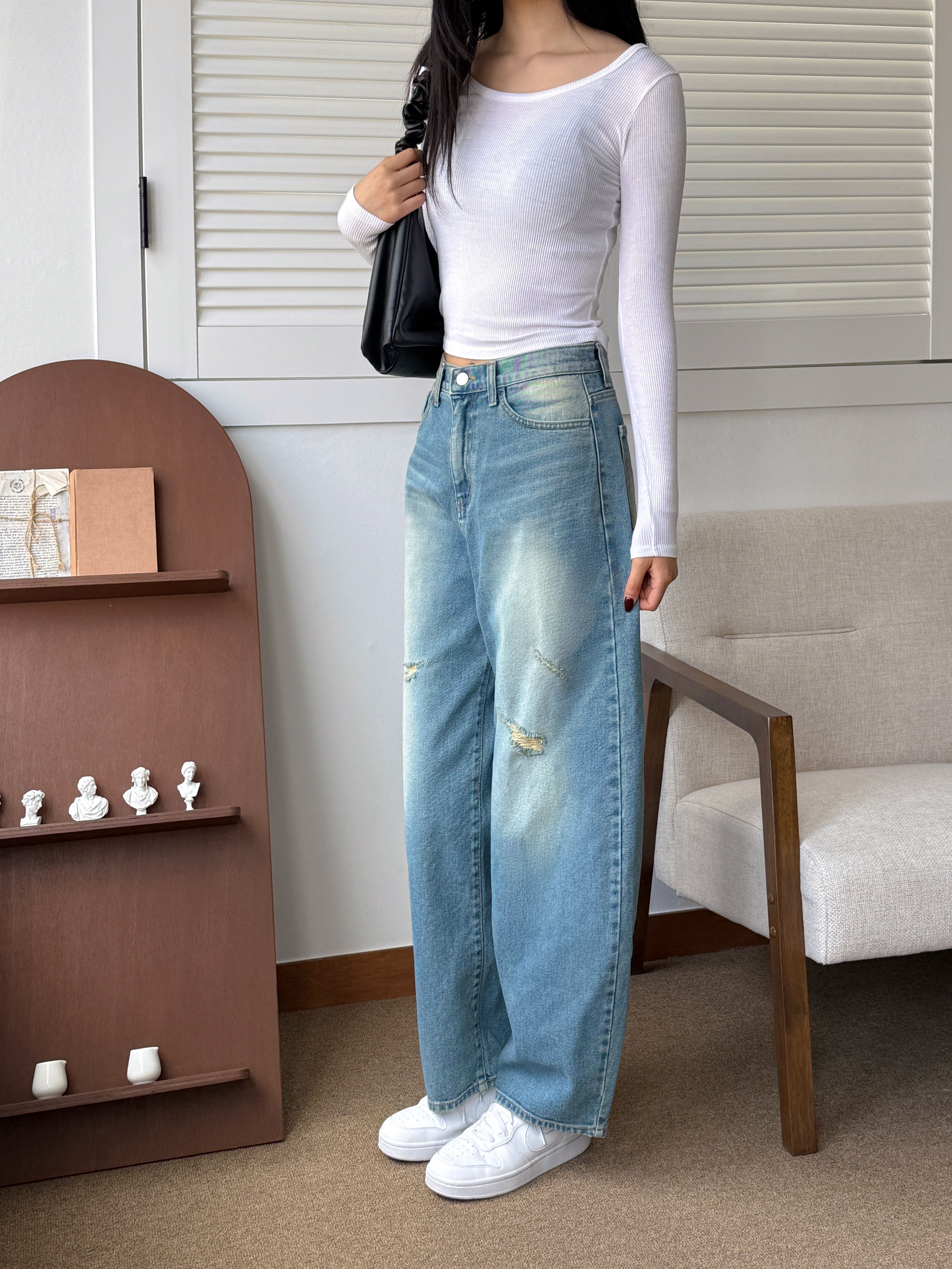 ウォッシングダメージワイドデニムパンツ | 詳細画像11