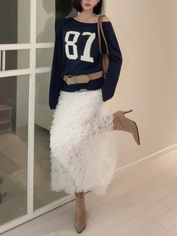 ティアードウエストゴムロングAラインレーススカート | 詳細画像3