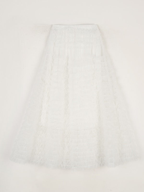 ティアードウエストゴムロングAラインレーススカート | 詳細画像7