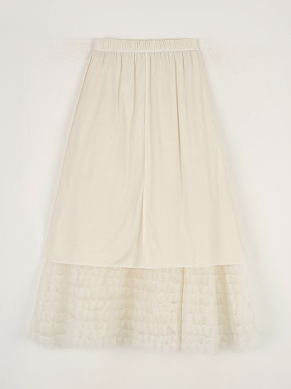 ティアードウエストゴムロングAラインレーススカート | 詳細画像8