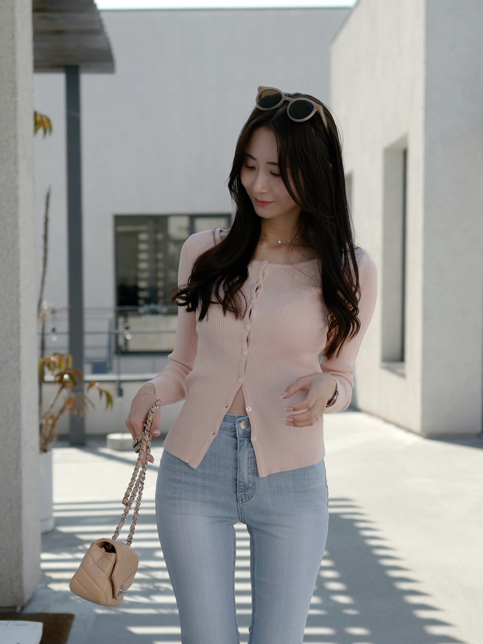 長袖リブカーディガン | 詳細画像4