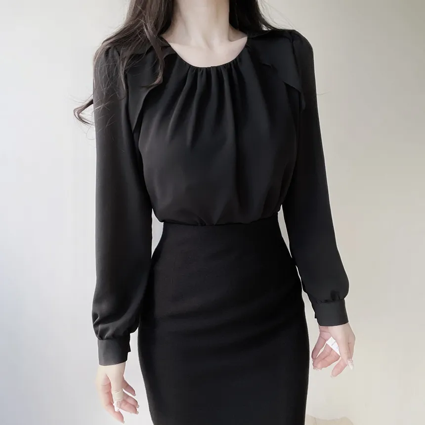 シャーリングラッフルブラウス | mirangmirang | 詳細画像18