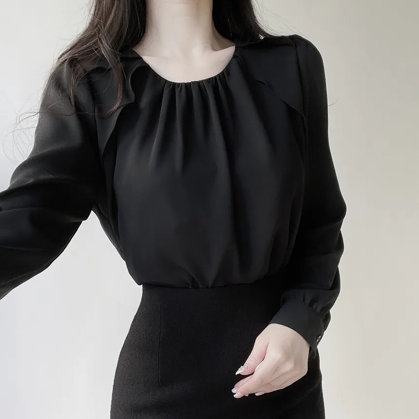 シャーリングラッフルブラウス | mirangmirang | 詳細画像19