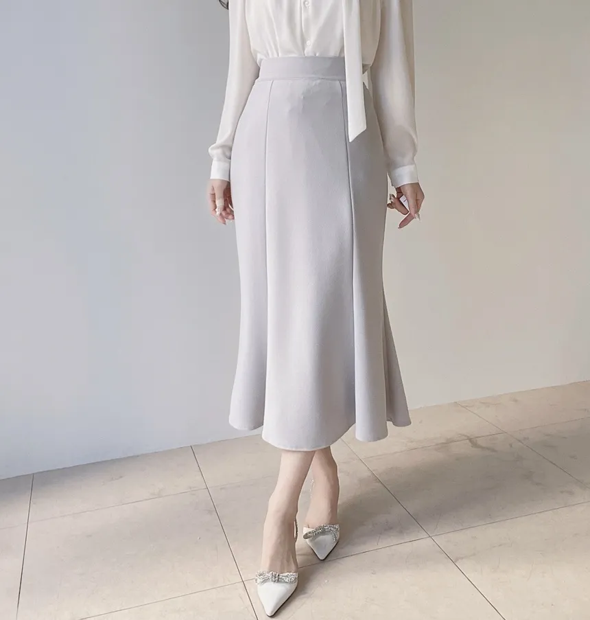 ボウタイVネック長袖ブラウス | mirangmirang | 詳細画像12