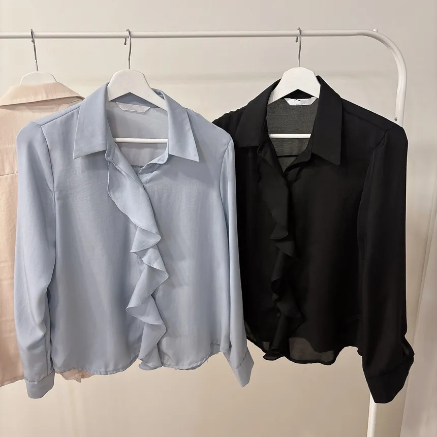 フリル長袖ブラウス | mirangmirang | 詳細画像26