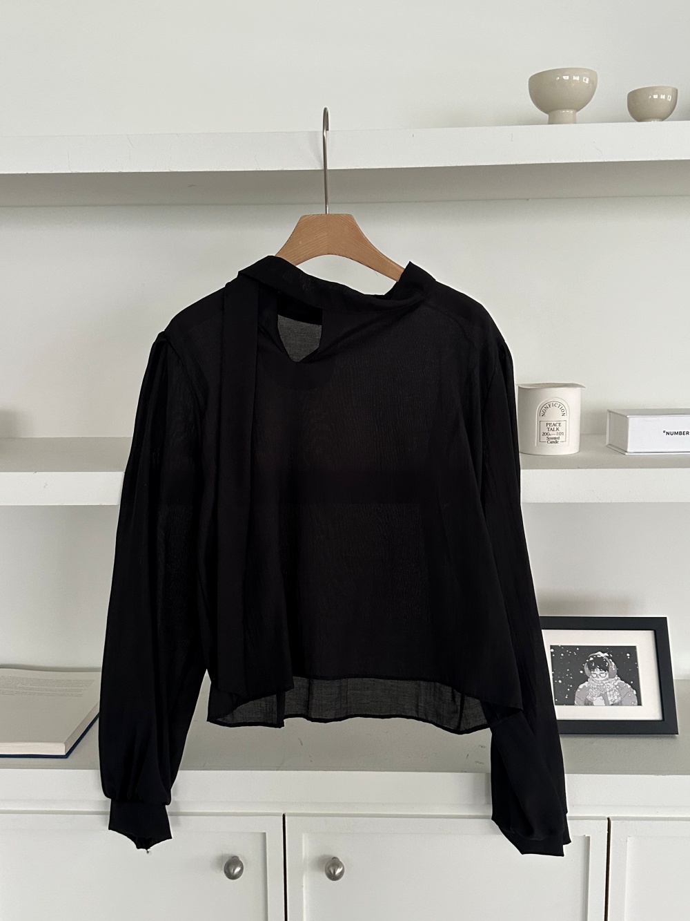 ボウタイパフスリーブ長袖ブラウス | 詳細画像19