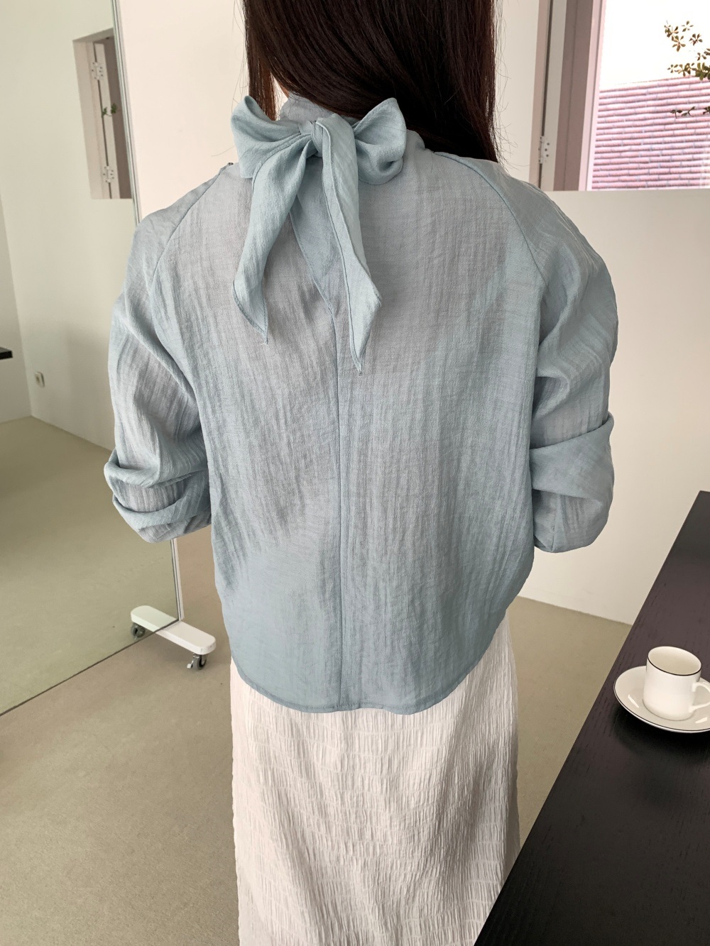 ラグラン長袖スカーフネックブラウス2WAY | 詳細画像19